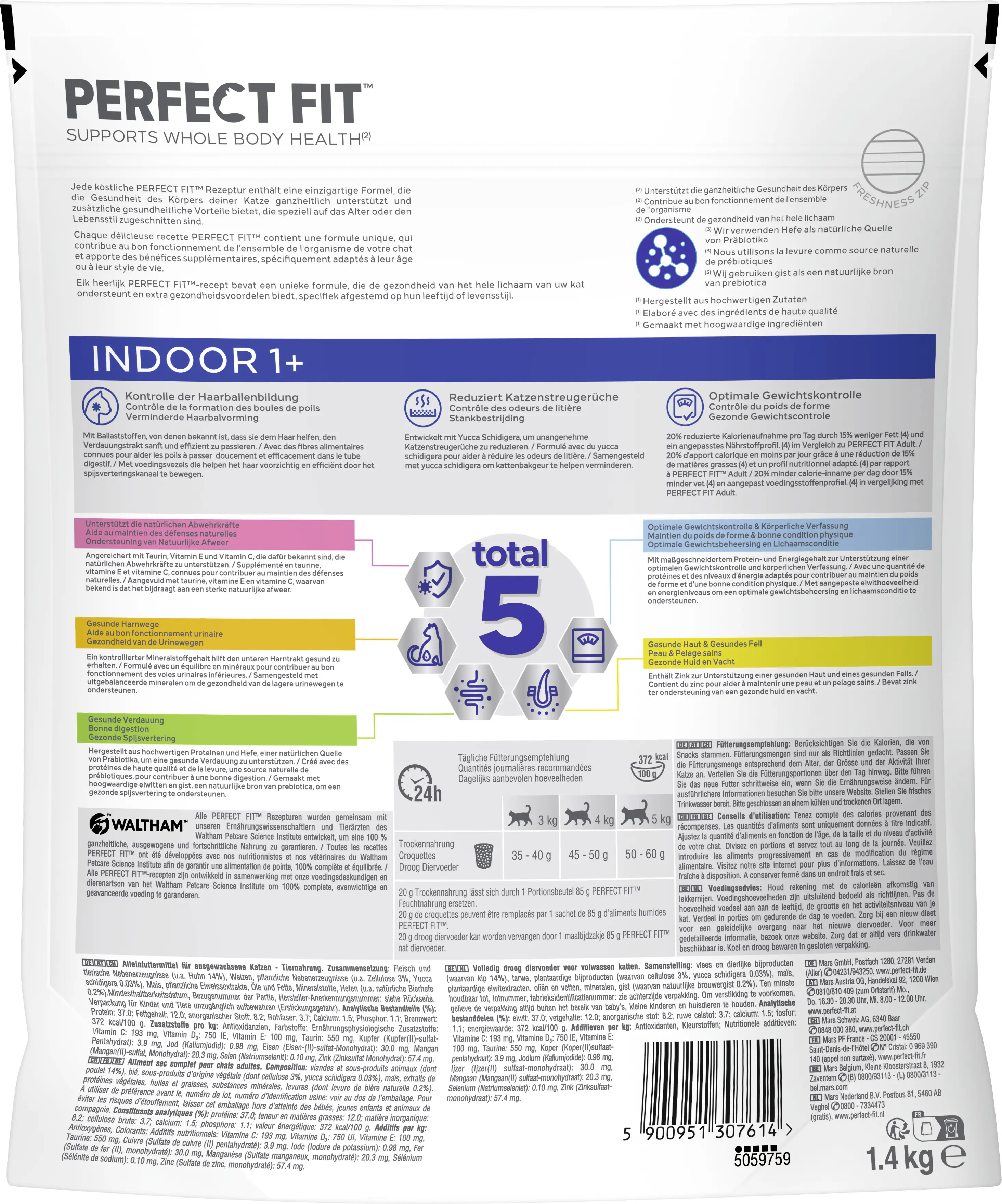 Perfect Fit Indoor 1 Katzentrockenfutter Adult 1,4 kg Huhn Perfect Fit Indoor 1 Katzentrockenfutter Adult 1,4 kg Huhn