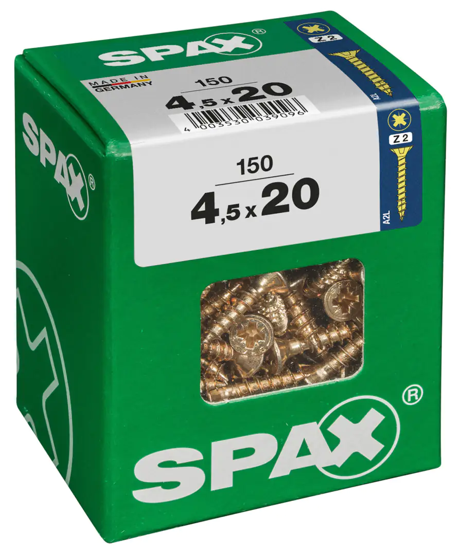 Spax Universalschrauben 4.5 x 20 mm PZ 2 - 150 Stk.