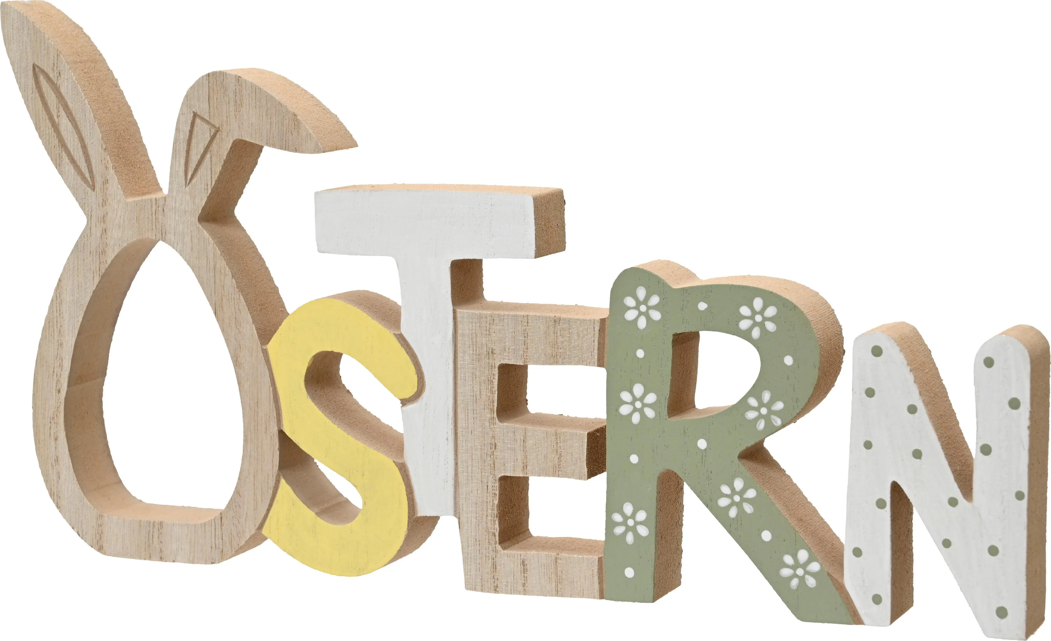 Kaemingk Tisch-Deko Frohe Ostern MDF 29 cm mehrfarbig