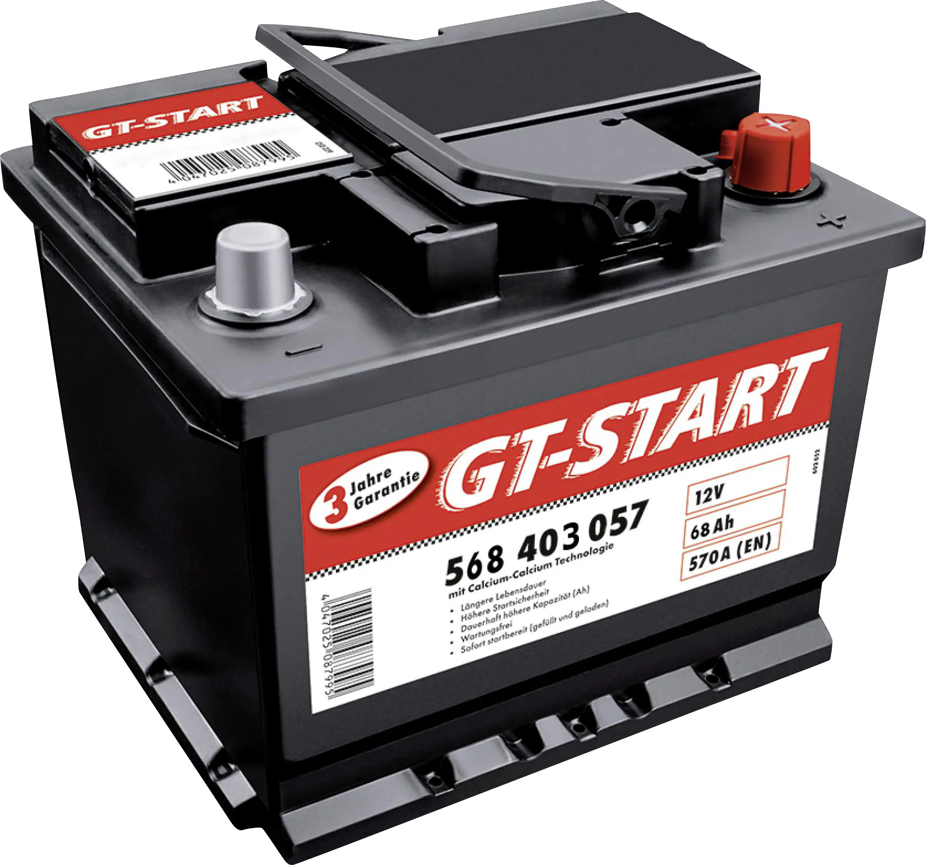 GT-Start Starterbatterie SLI 68Ah 570A