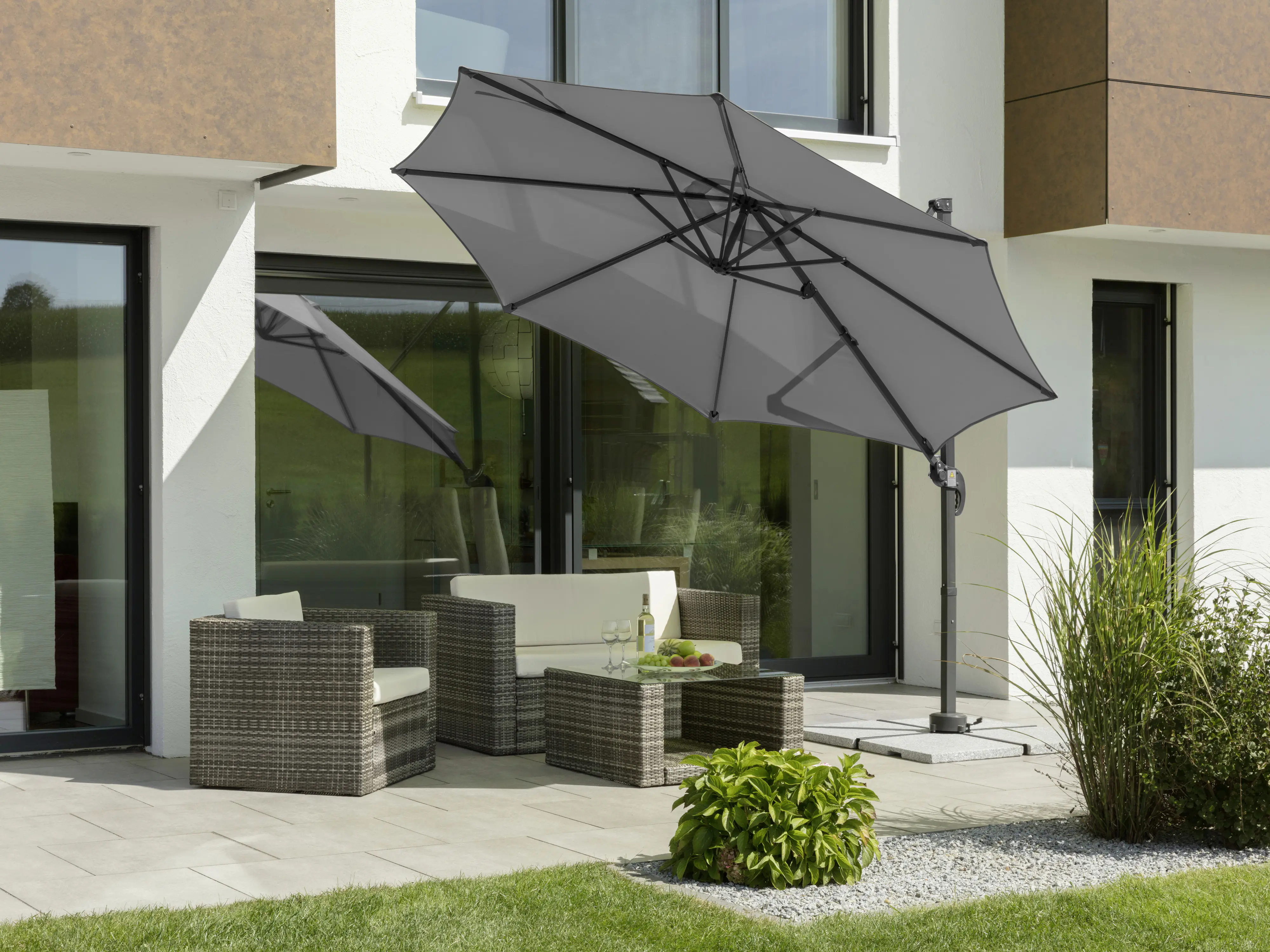 Schneider Sonnenschirm Rhodos Junior anthrazit Ø 300 cm Schneider Sonnenschirm Rhodos Junior anthrazit Ø 300 cm