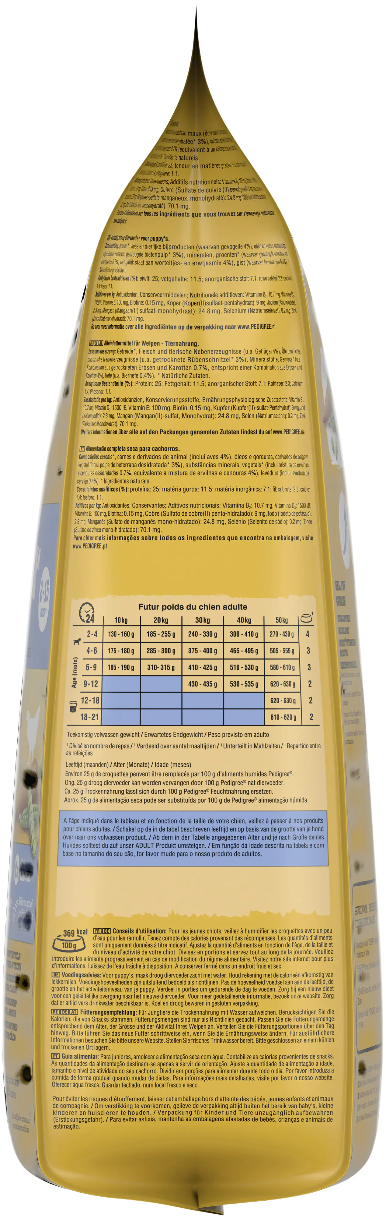 Pedigree Hundetrockenfutter Junior 3 kg Geflügel & Gemüse