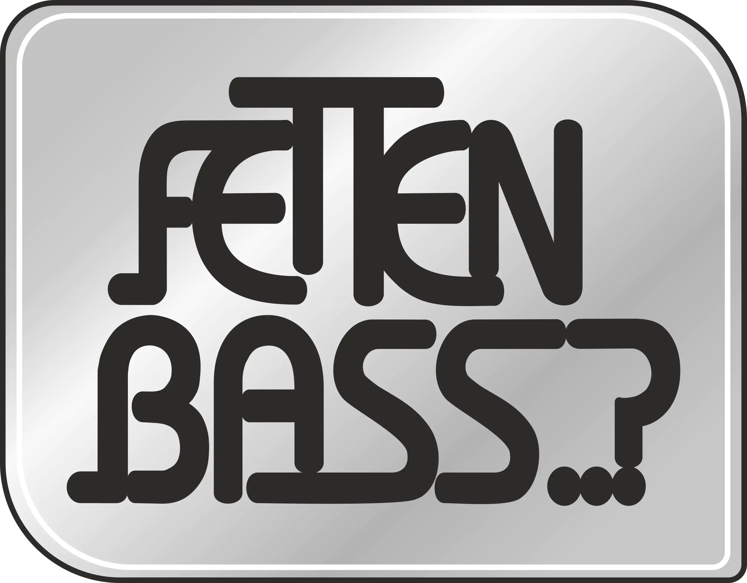 Hermann Schütz Aufkleber Fetten Bass..? 105x90mm