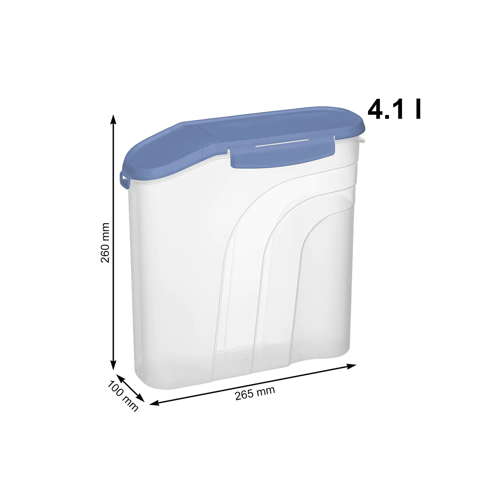 Rotho Müslibox Fresh mit Clic 4,1 l horizon blau