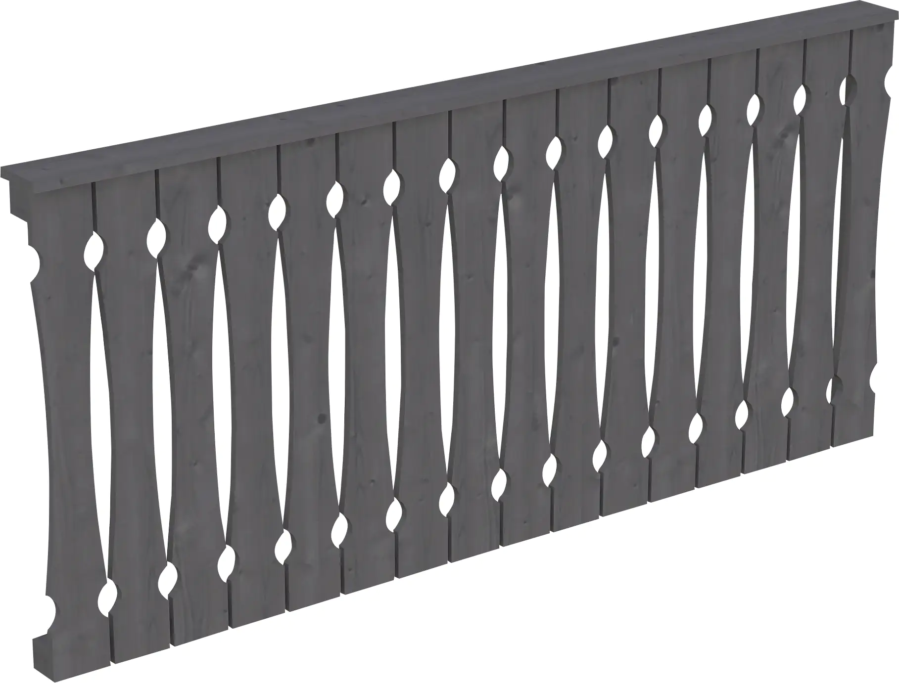 SKAN HOLZ Brüstung Balkonschalung 205 x 96 cm Fichte