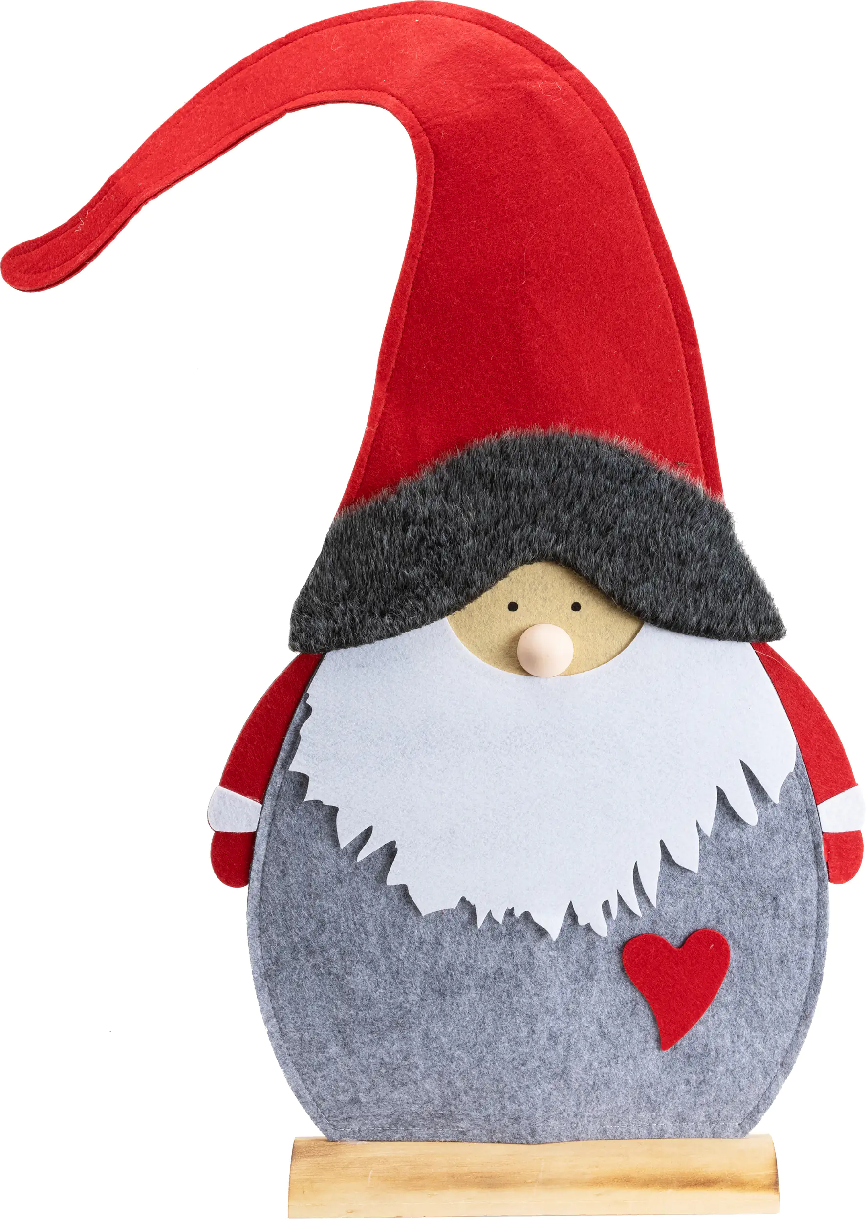 TrendLine Dekoaufsteller Zwerg 75 x 57 cm grau-rot