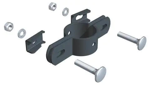 Alberts Doppelschelle für Pfosten Ø 34 mm anthrazit Alberts Doppelschelle für Pfosten Ø 34 mm anthrazit