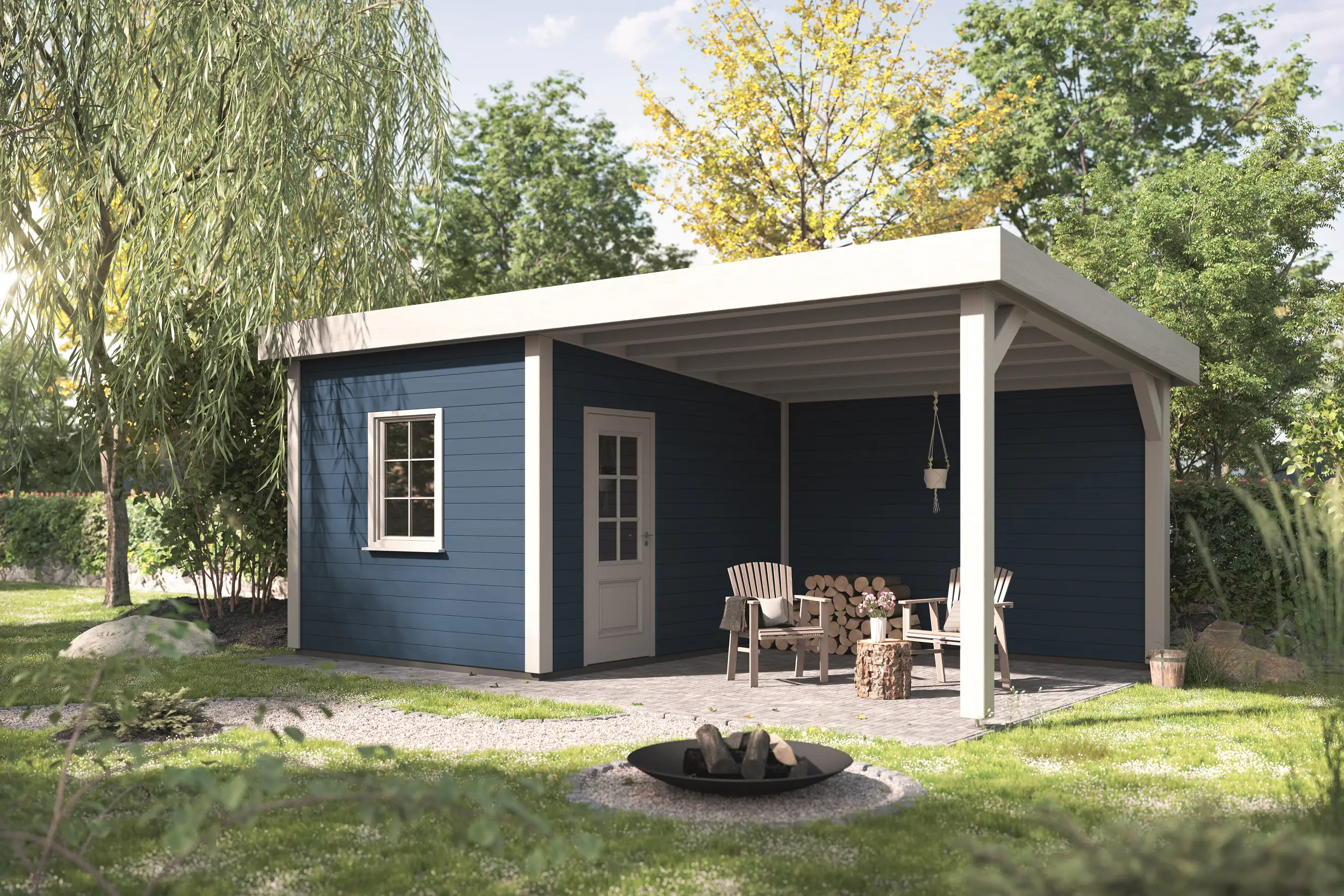 Alpina Wetterschutzfarbe deckend 0,75 L friesenblau