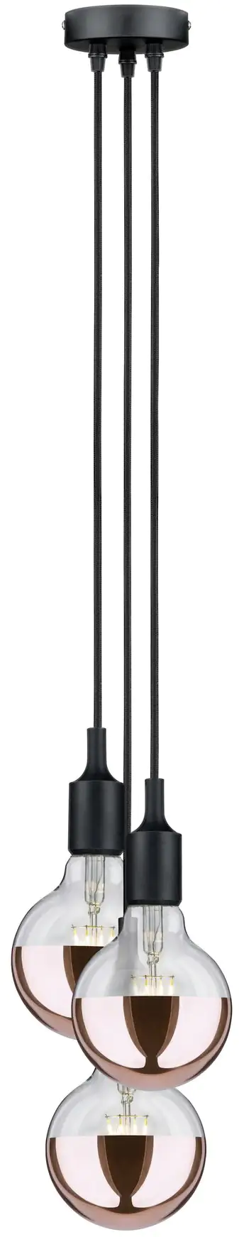 Paulmann Neordic 3er Pendelleuchte Ketil schwarz 10 cm E27 20 W dimmbar