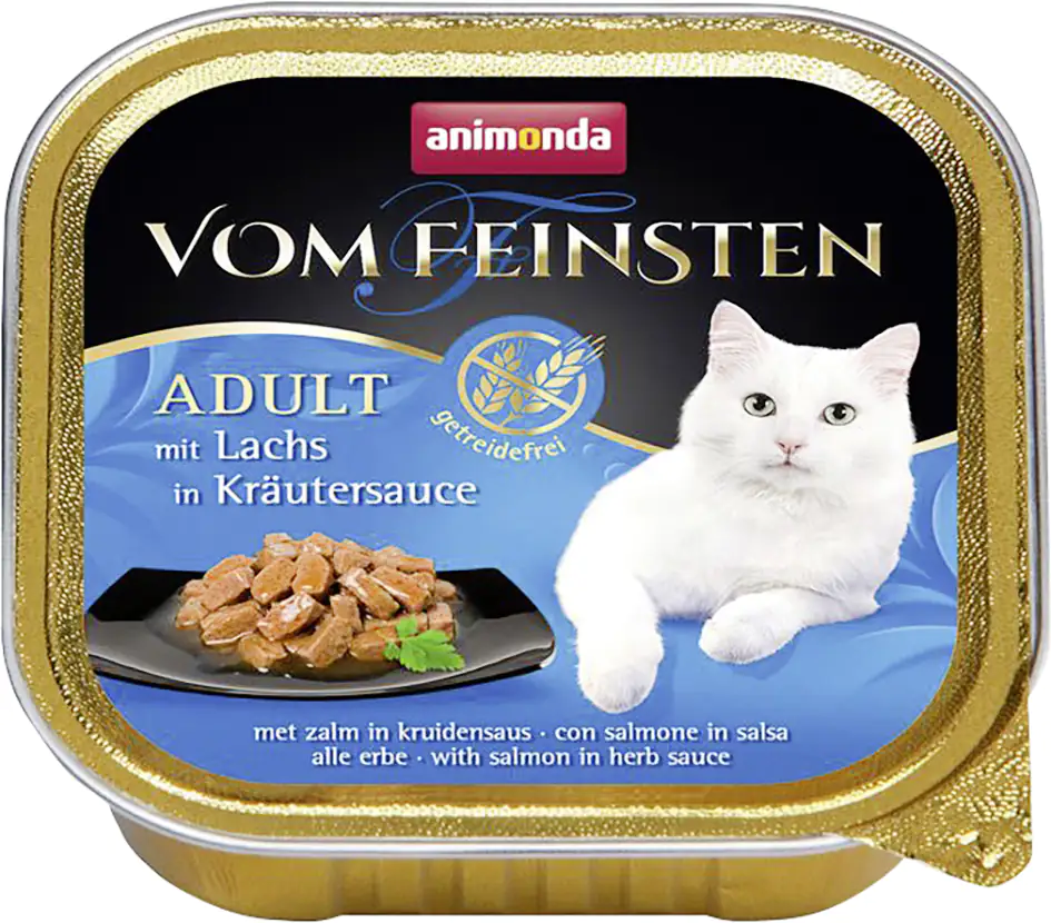 Animonda Vom Feinsten Adult Lachs in Kräutersauce Katzenfutter 100 g