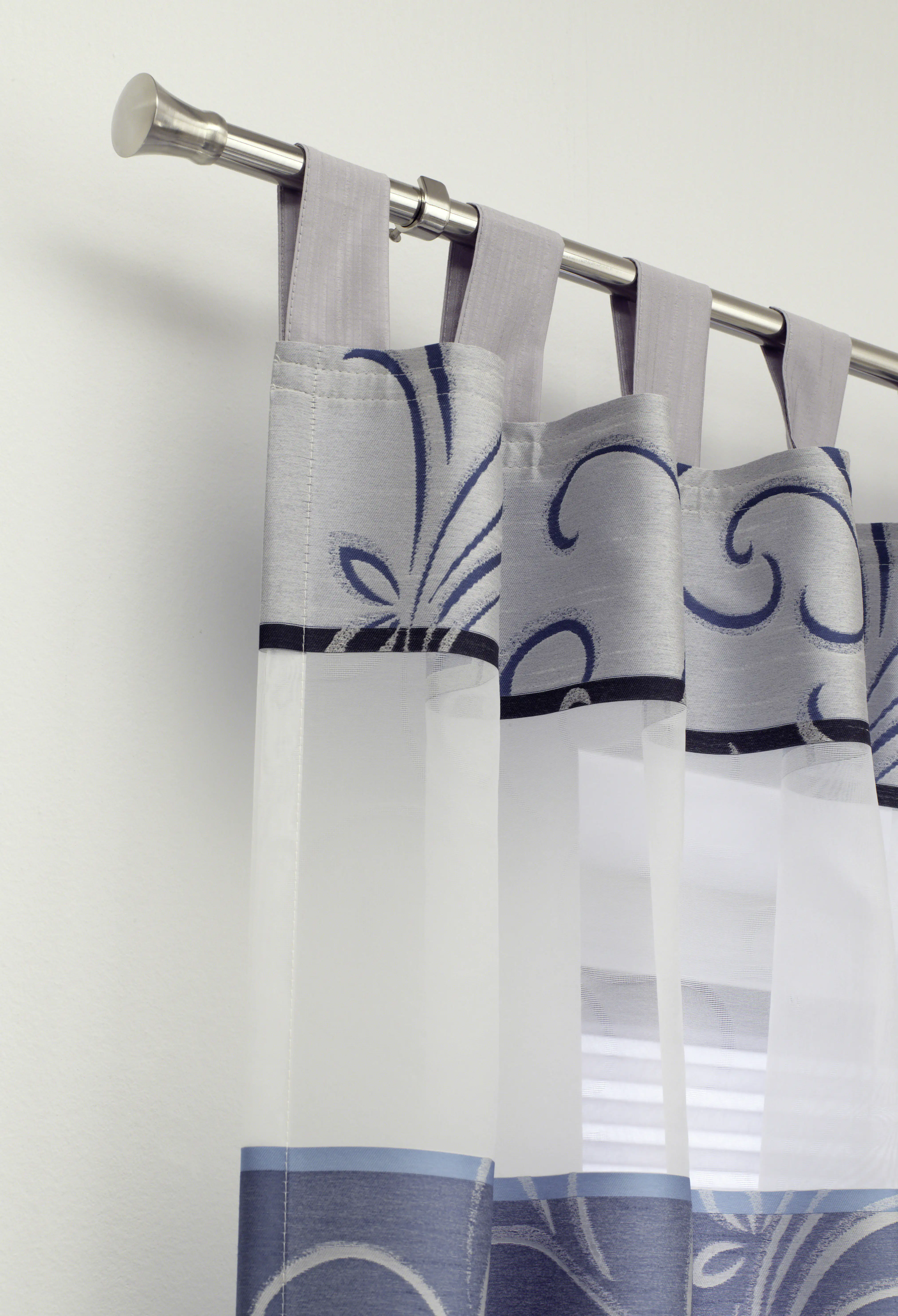 Gardinia Stilgarnitur 1-Lauf edelstahloptik, Konus, 190-340 cm