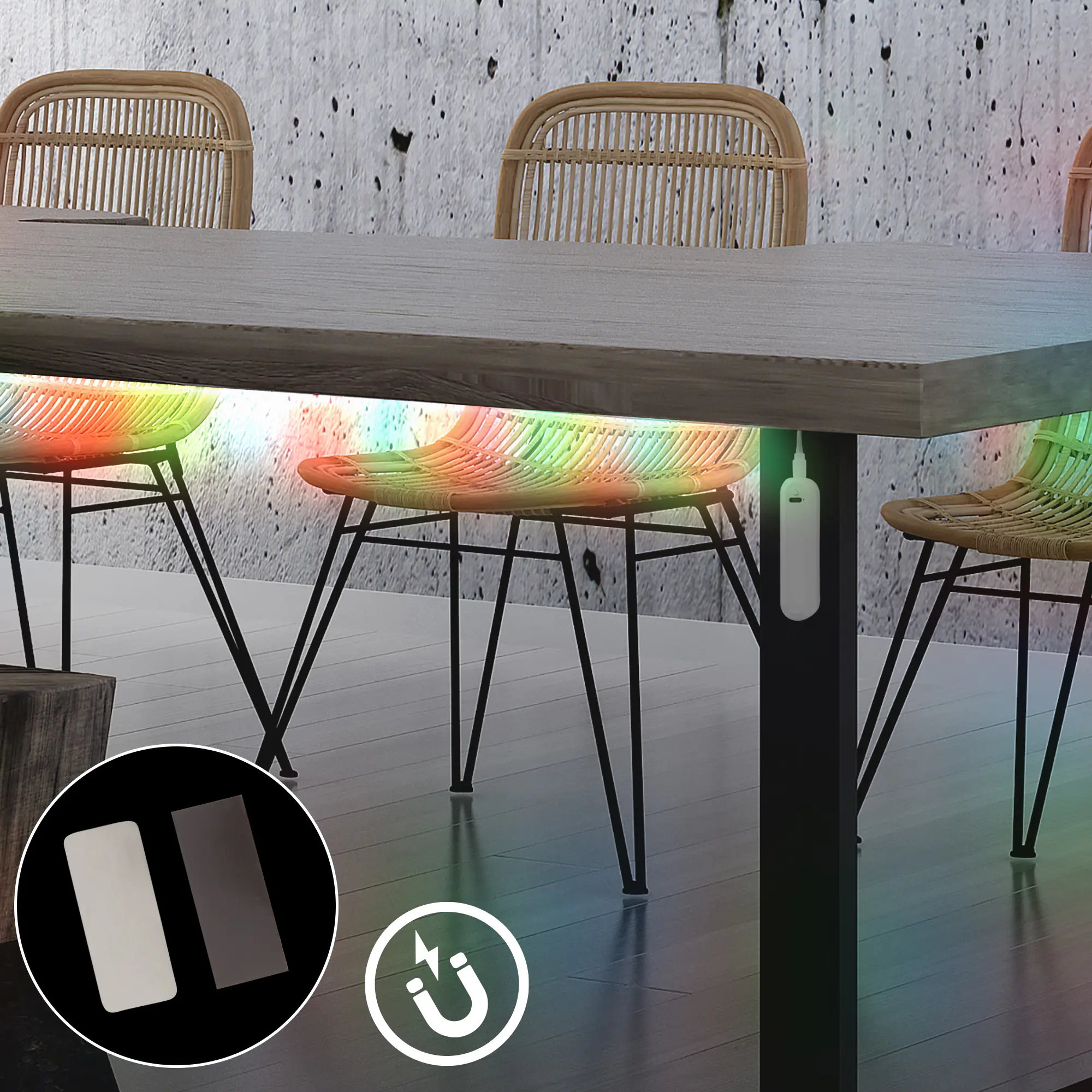 Briloner LED-Streifen RGB mit integriertem Akku 3 m weiß