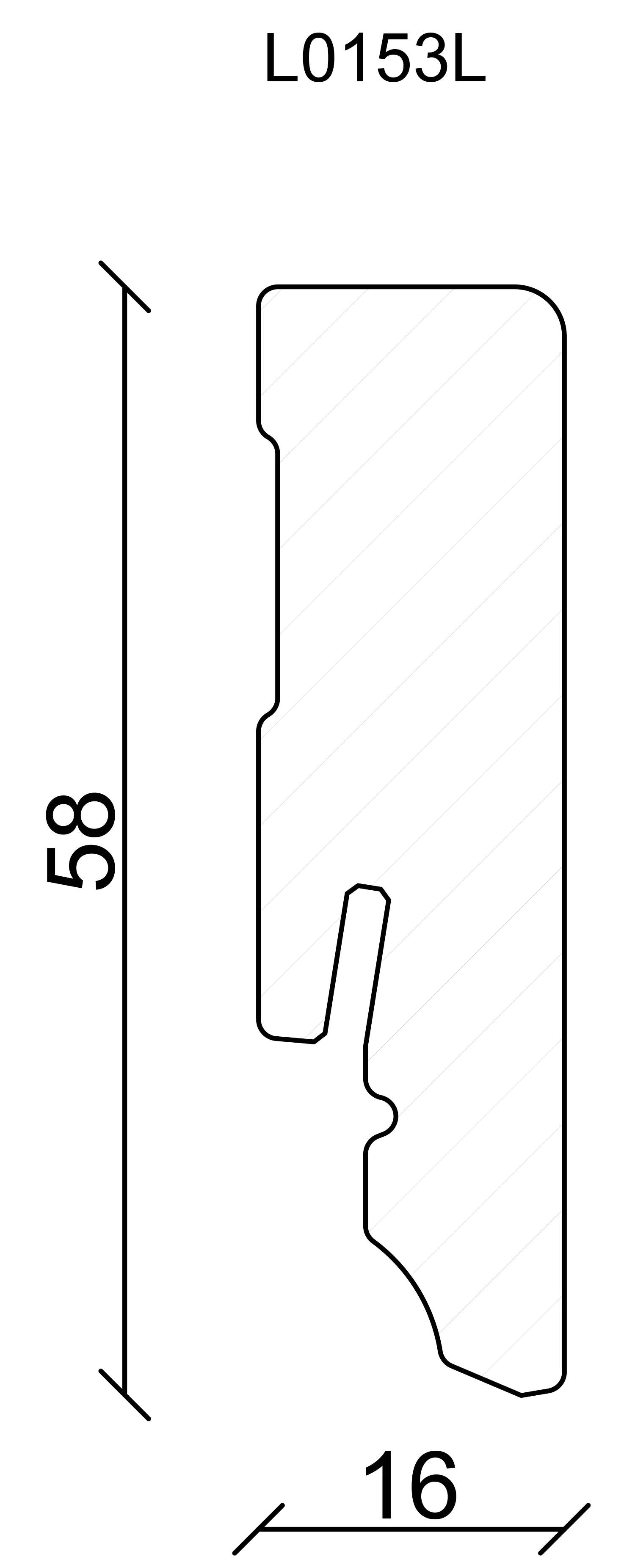 FN Neuhofer Sockelleiste Eckig 240 cm 58 x 16 mm Fichte oder Kiefer