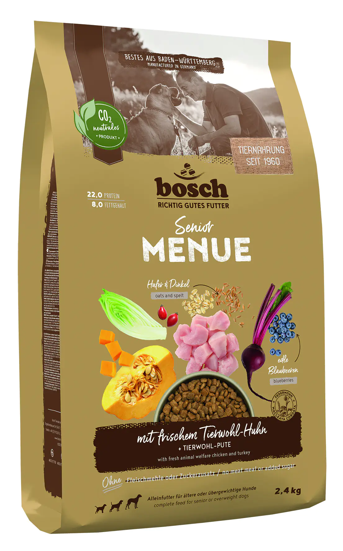 Bosch Menue Senior Hundetrockenfutter Huhn 2,4 kg