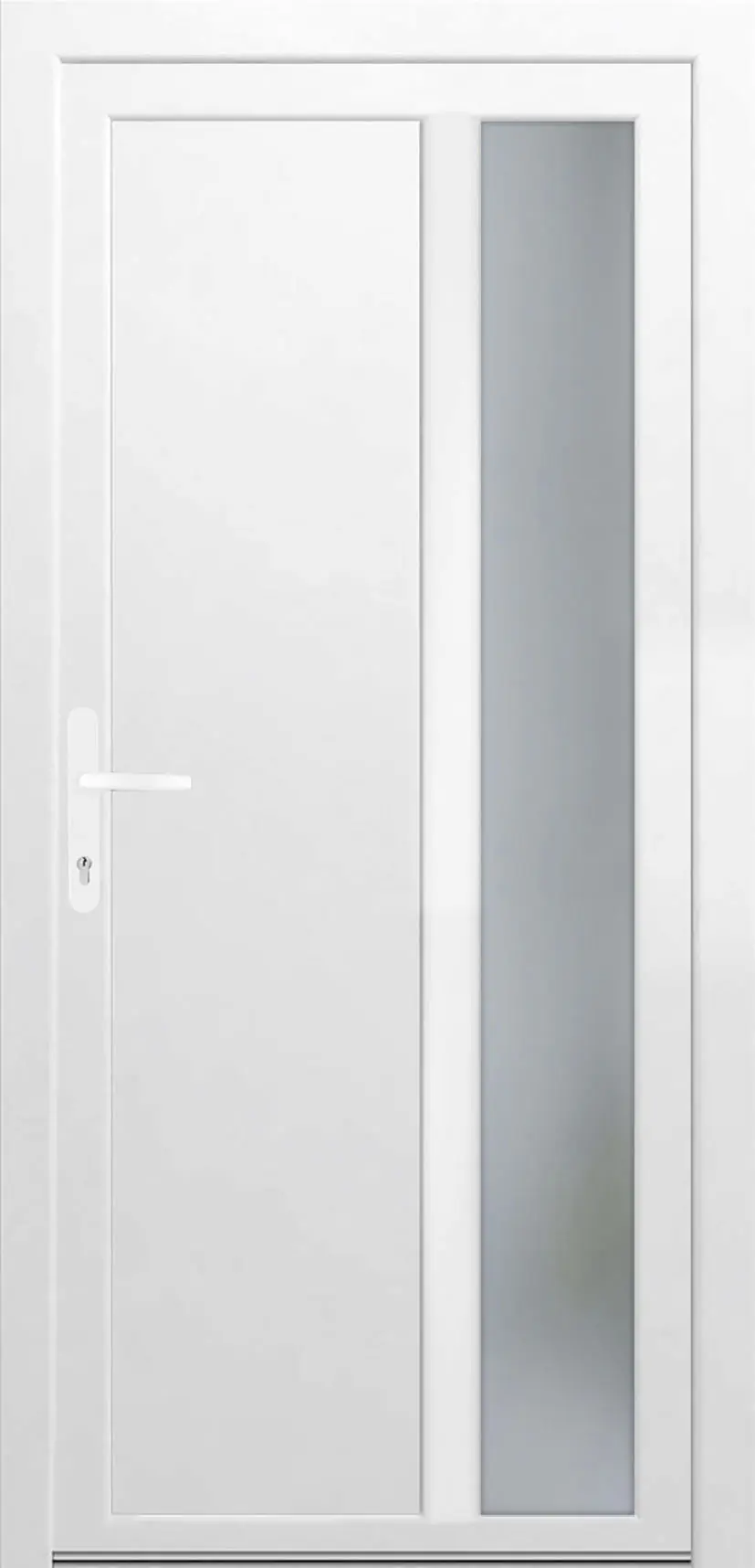Panto Nebeneingangstür Kunststoff 511 weiß DIN links 88 x 198 cm 