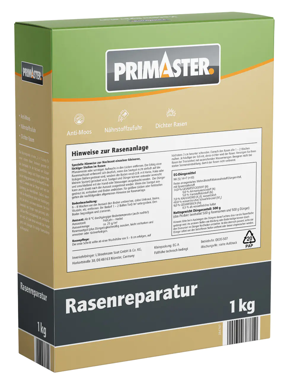 Primaster Rasenreparatur 1 kg für ca. 20 m²