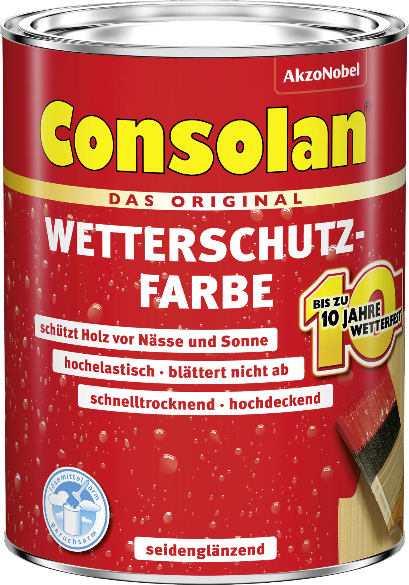 Consolan Wetterschutz-Farbe 2,5 L dunkelbraun Consolan Wetterschutz-Farbe 2,5 L dunkelbraun
