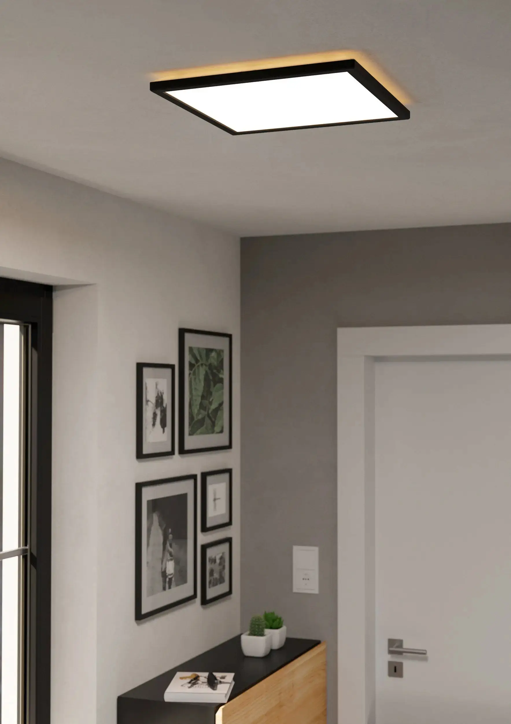 Eglo Deckenleuchte Rovito-R schwarz 39 x 39 cm