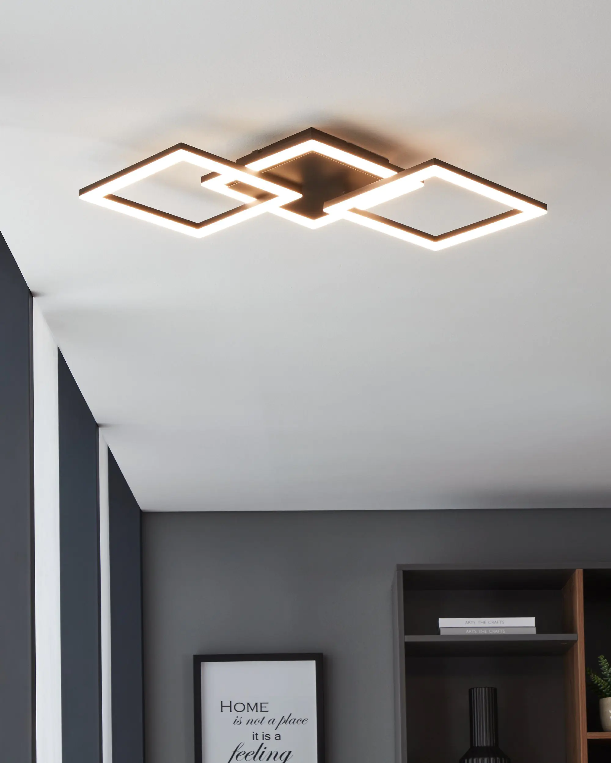 Eglo Connect LED Deckenleuchte Paranday-Z schwarz 65 x 31 cm Eglo Connect LED Deckenleuchte Paranday-Z schwarz 65 x 31 cm