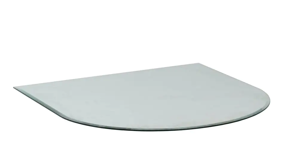 FireFix Bodenplatte Glas 100 x 110 cm Rundbogen Funkenschutzplatte