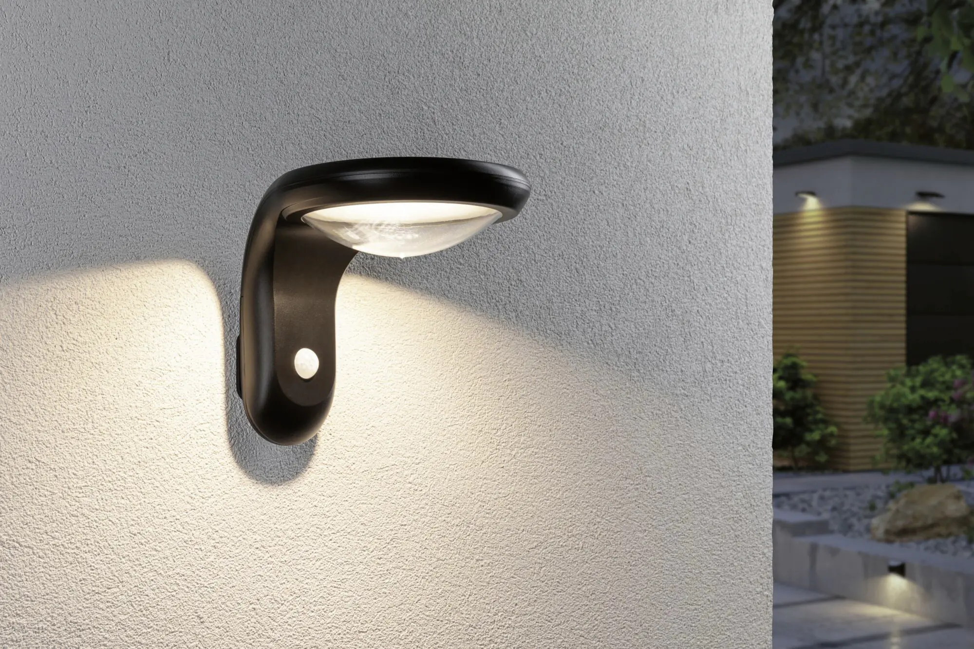 Paulmann Solar-Wandleuchte Diskola anthrazit warmweiß mit Bewegungsmelder