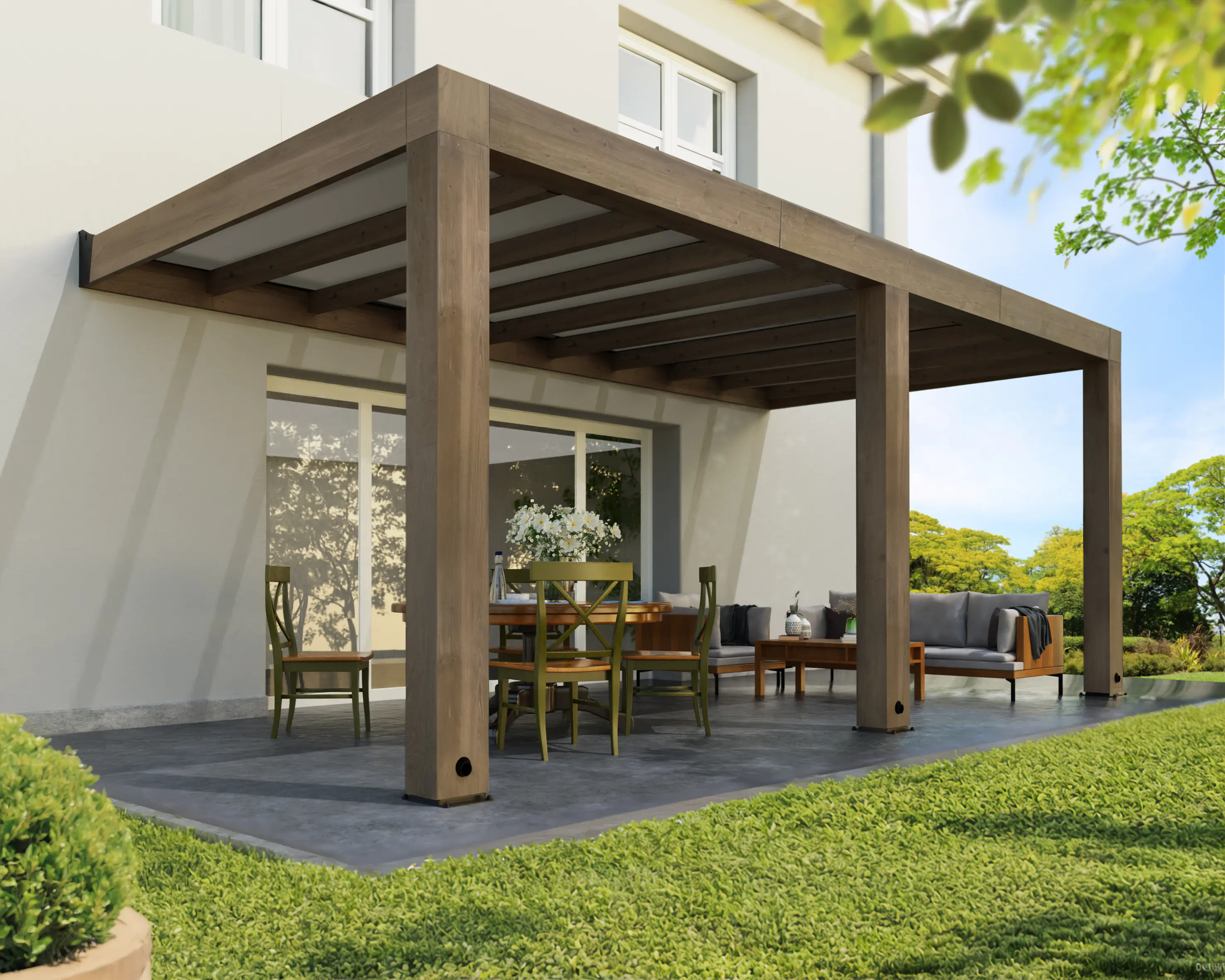 Canopia Terrassenüberdachung Helsinki Holz 600 x 294 cm braun Canopia Terrassenüberdachung Helsinki Holz 600 x 294 cm braun