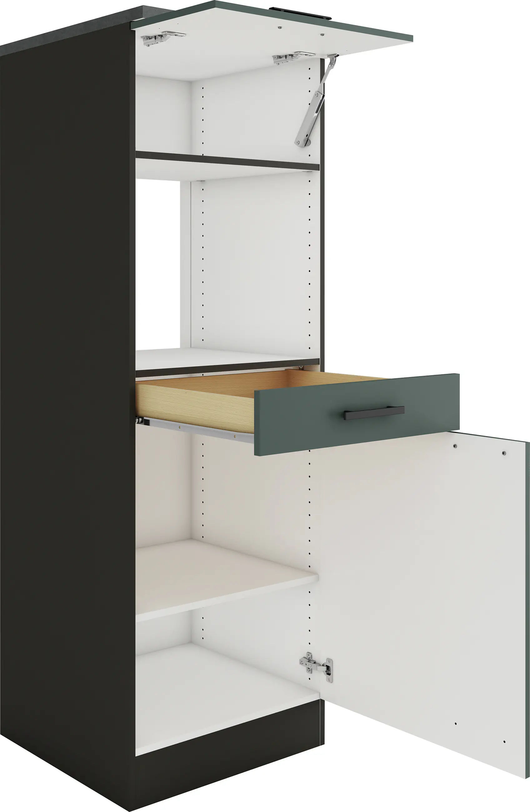 Optifit Midischrank Verona 405 steingrün/anthrazit 60 cm
