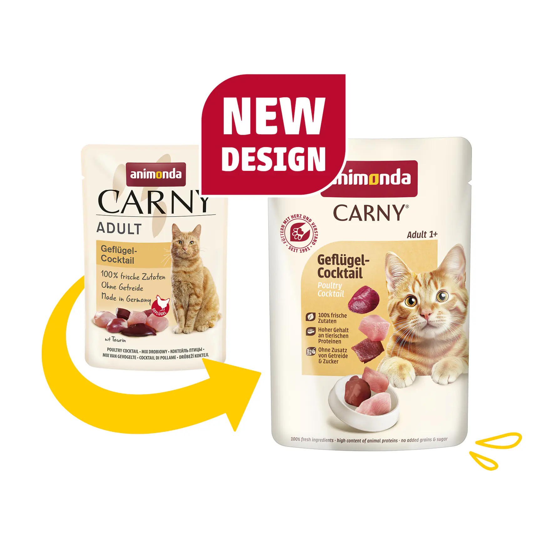 Animonda Carny Adult Katzennassfutter getreidefrei 85 g Geflügelcocktail