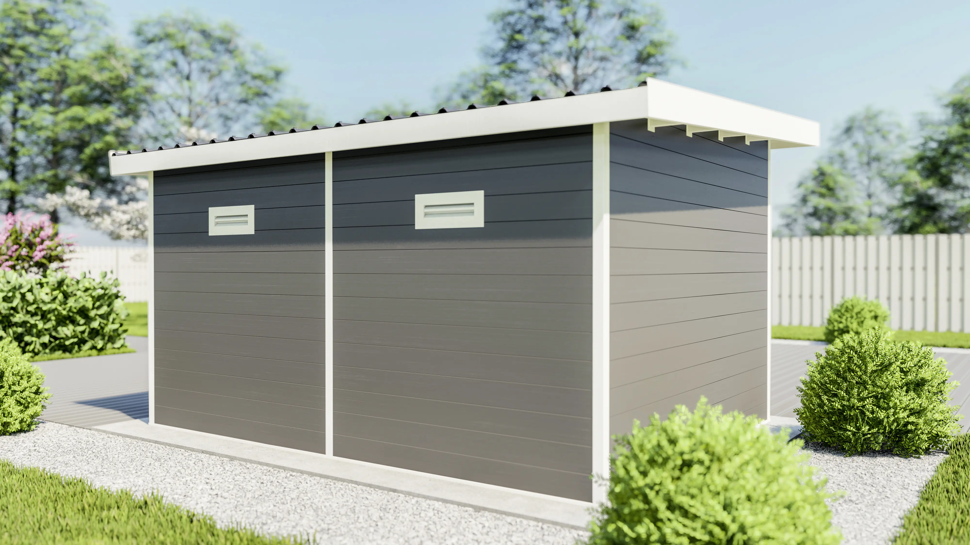 elephant WPC Gartenhaus mit Flachdach L 400 x 300 cm