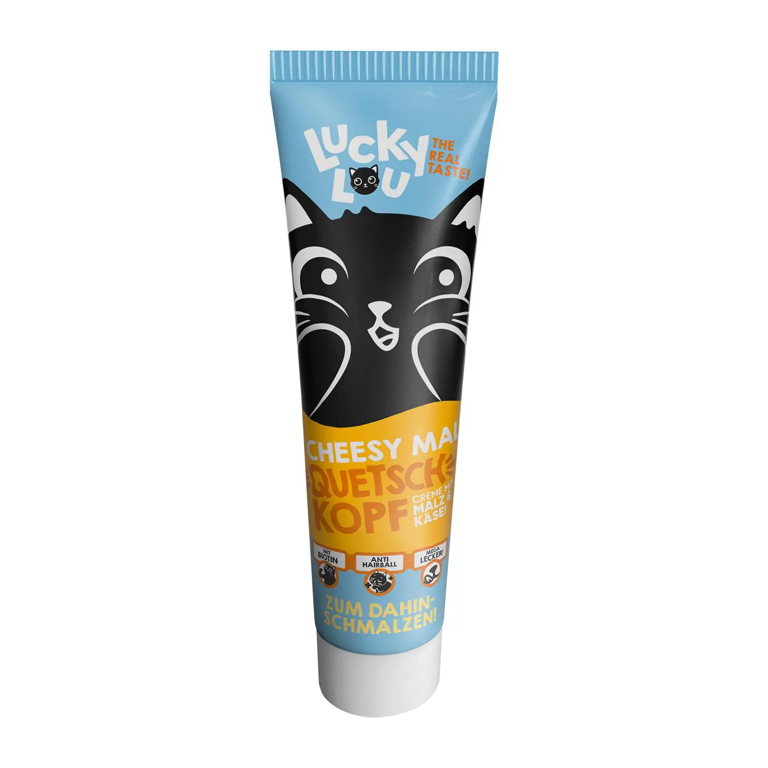 Lucky Lou Quetschkopf Katzensnack getreidefrei Adult 100 g Malz & Käse