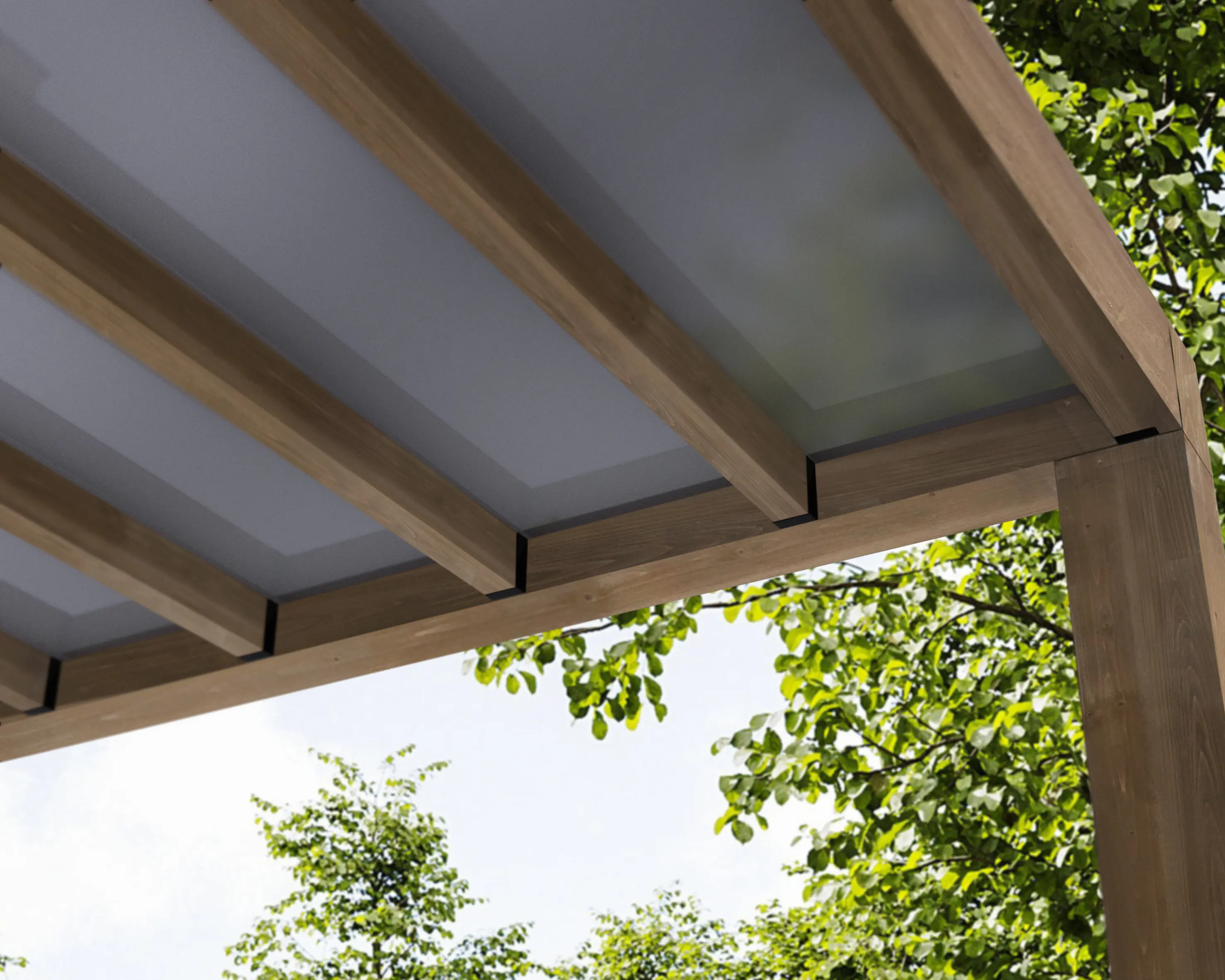 Canopia Terrassenüberdachung Helsinki Holz 795 x 294 cm braun