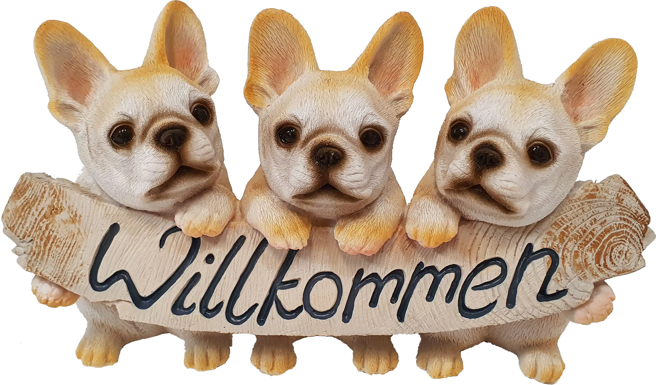 Dekofigur Bulldoggen Willkommen 15 x 26 x 10 cm