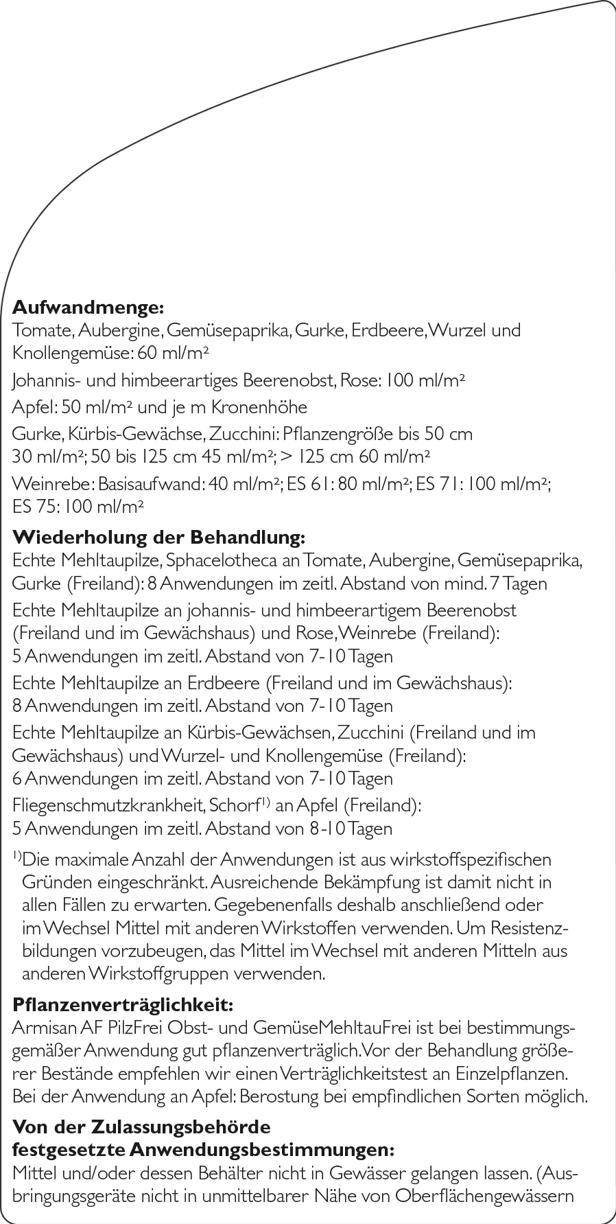Armisan AF PilzFrei Obst- und Gemüse MehltauFrei 500 ml Armisan AF PilzFrei Obst- und Gemüse MehltauFrei 500 ml