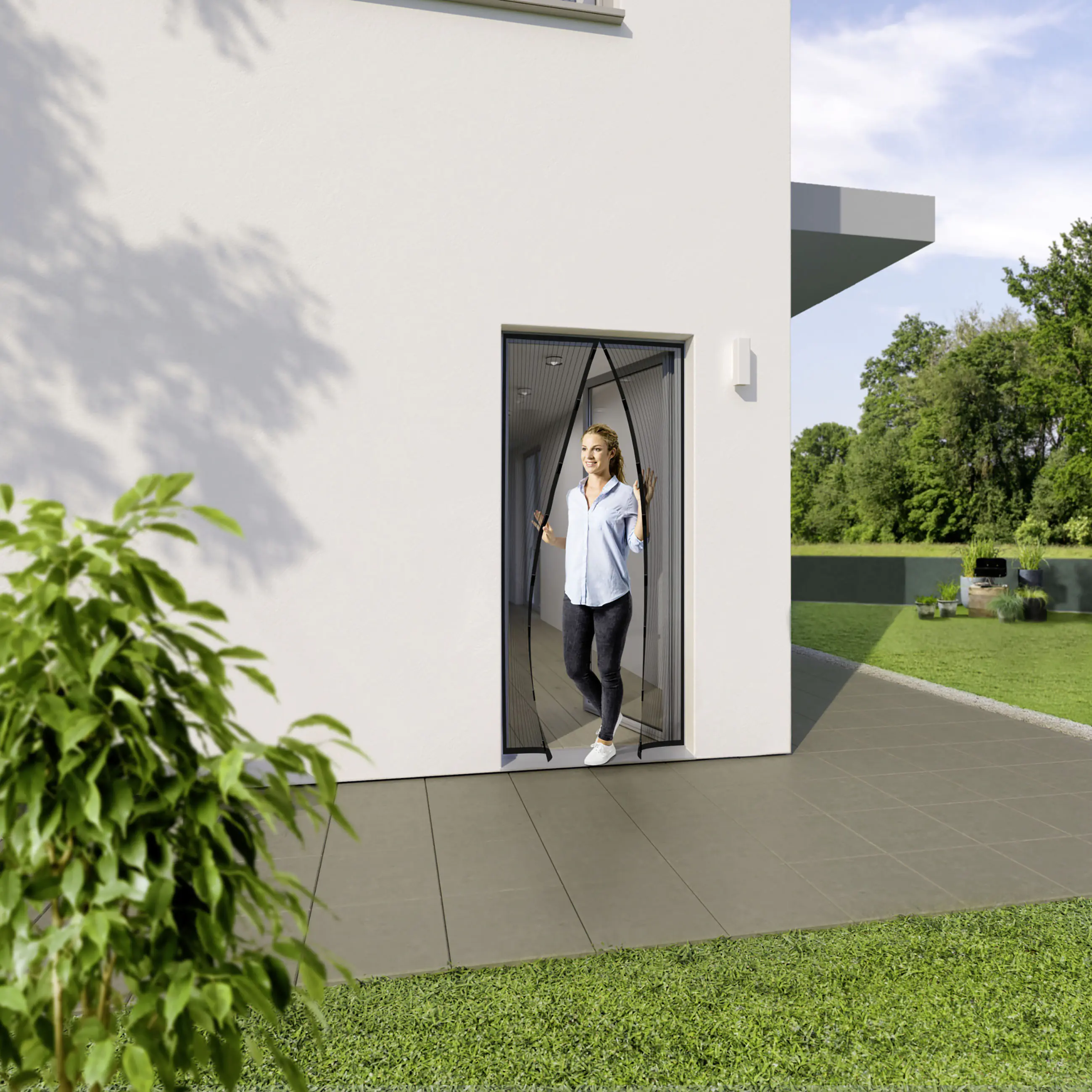 Primaster Fliegenschutz-Magnetvorhang 95 x 215 cm schwarz