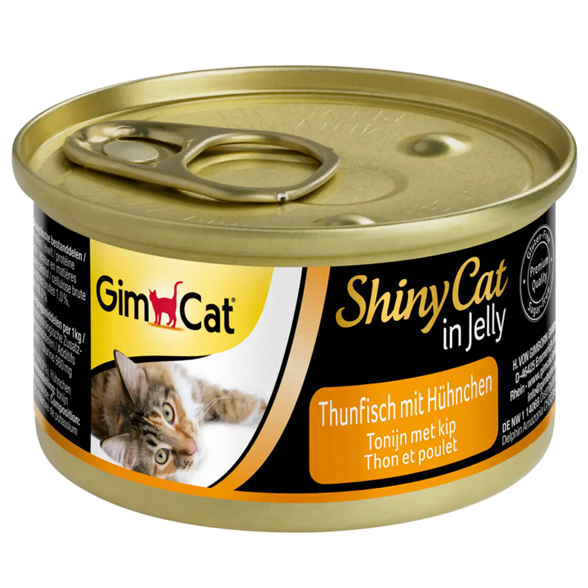 GimCat ShinyCat in Jelly Thunfisch mit Hühnchen 70 g