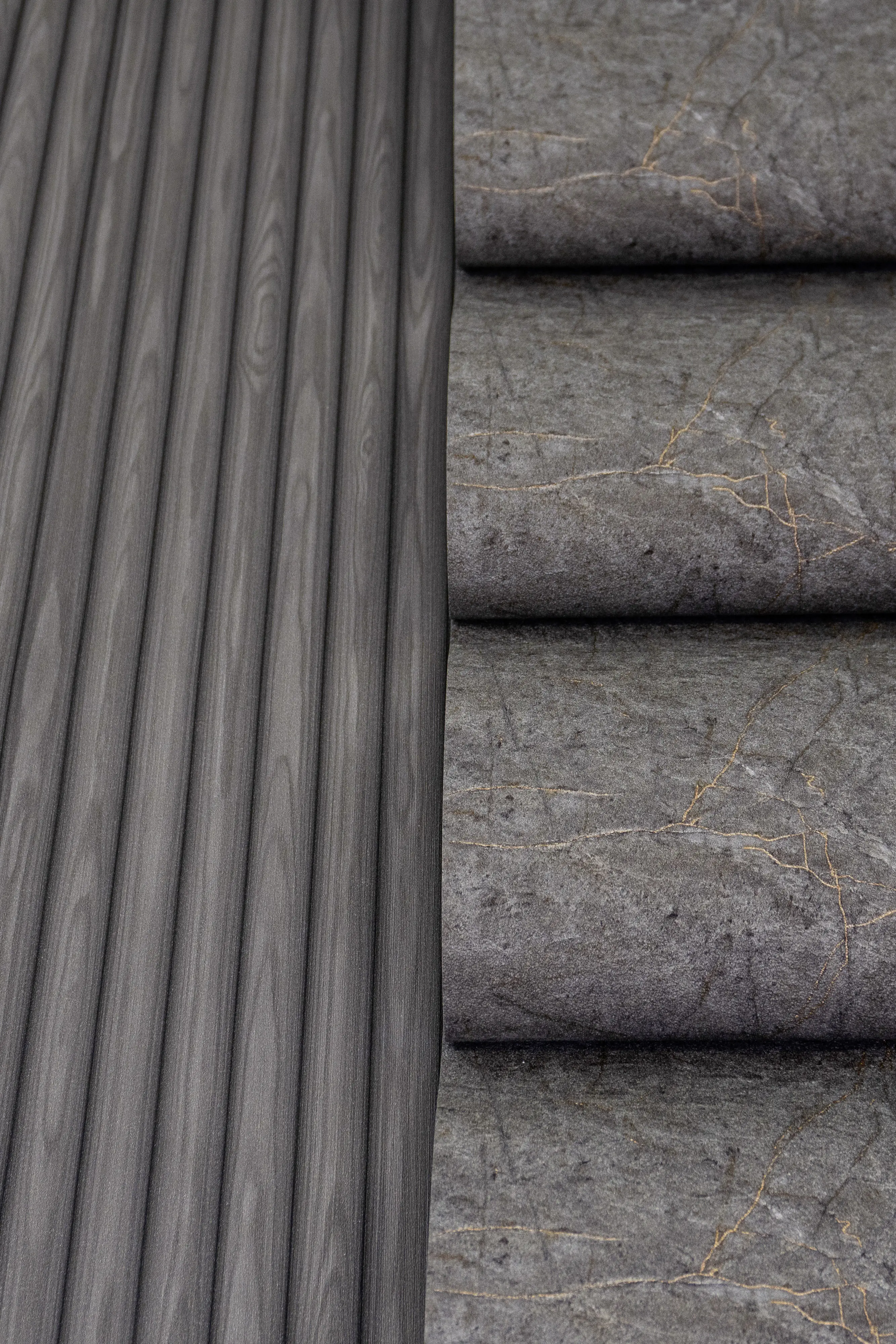 Schöner Wohnen Vliestapete Akustikpaneele schwarz anthrazit 10,05 x 0,53 m