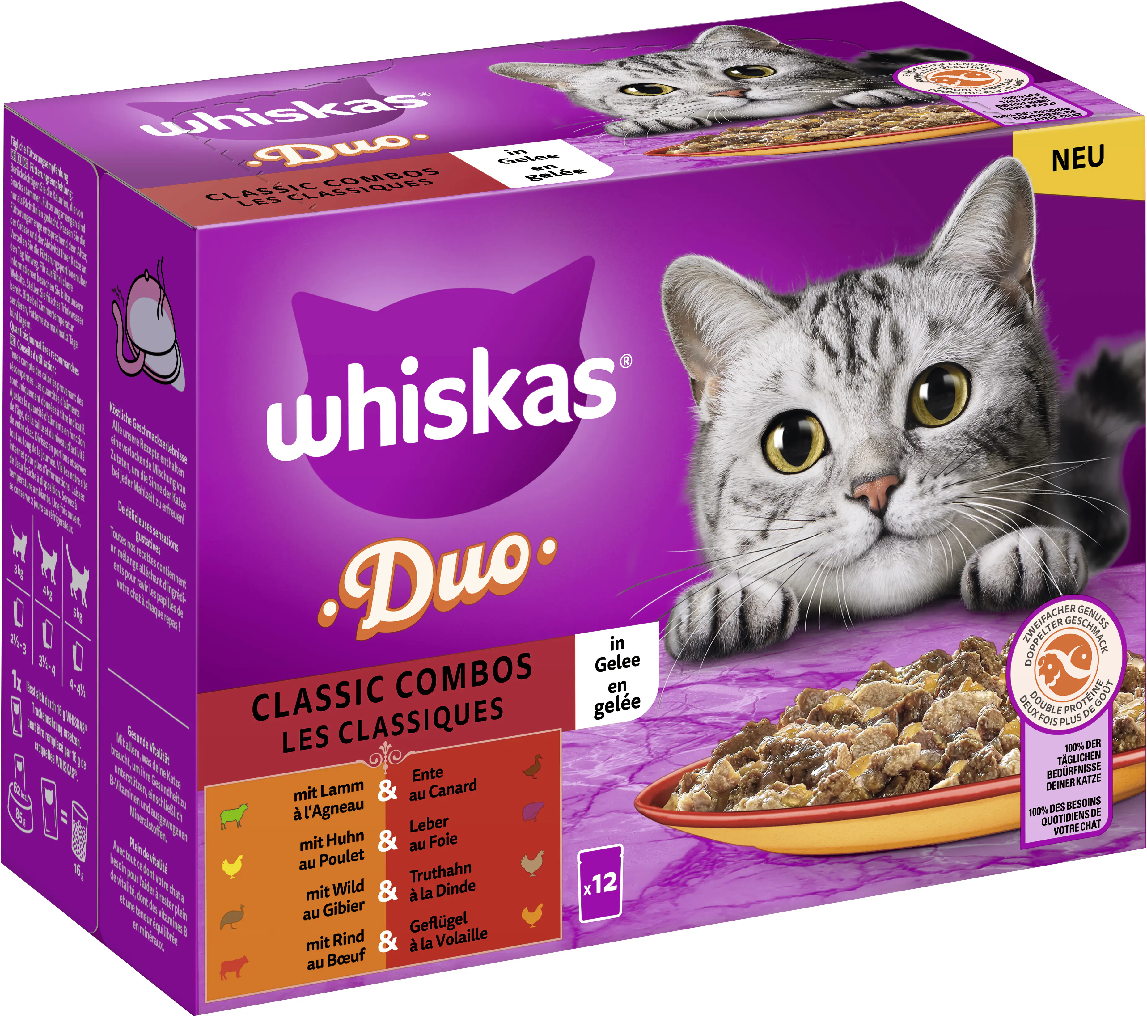Whiskas Multipack Duo Classic Combos in Gelee Katzenfutter 12 x 85 g Whiskas Multipack Duo Classic Combos in Gelee Katzenfutter 12 x 85 g