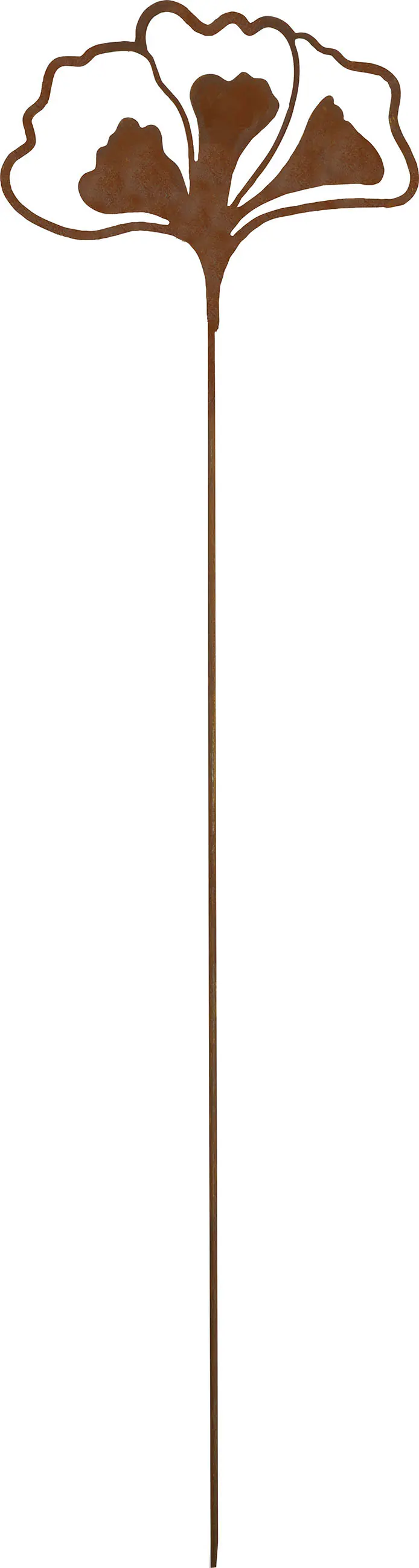 Gartenstecker Kleeblatt 120 x 20 cm rostbraun Gartenstecker Kleeblatt 120 x 20 cm rostbraun