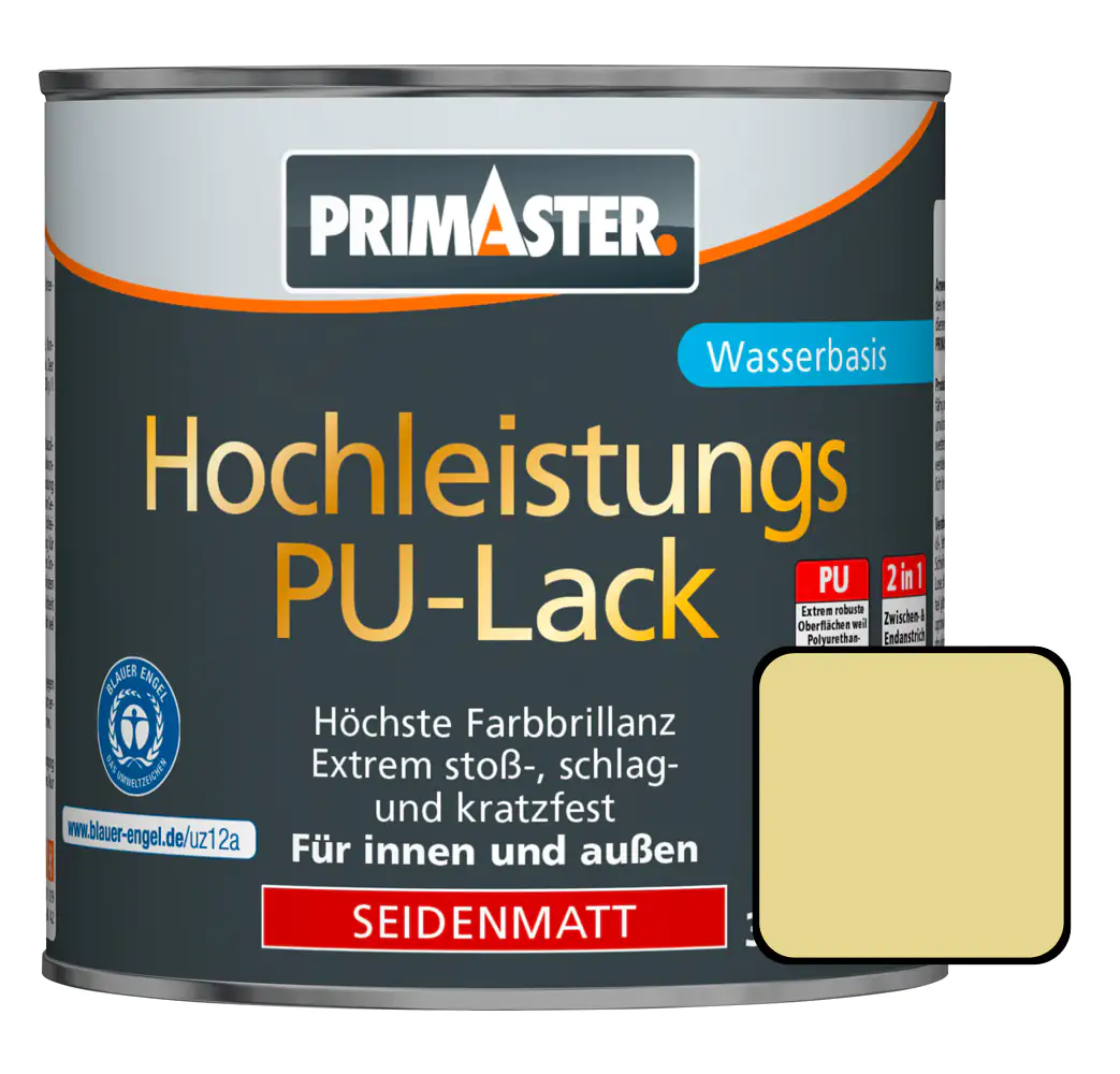 Primaster PU-Lack RAL 1015 125 ml elfenbein seidenmatt