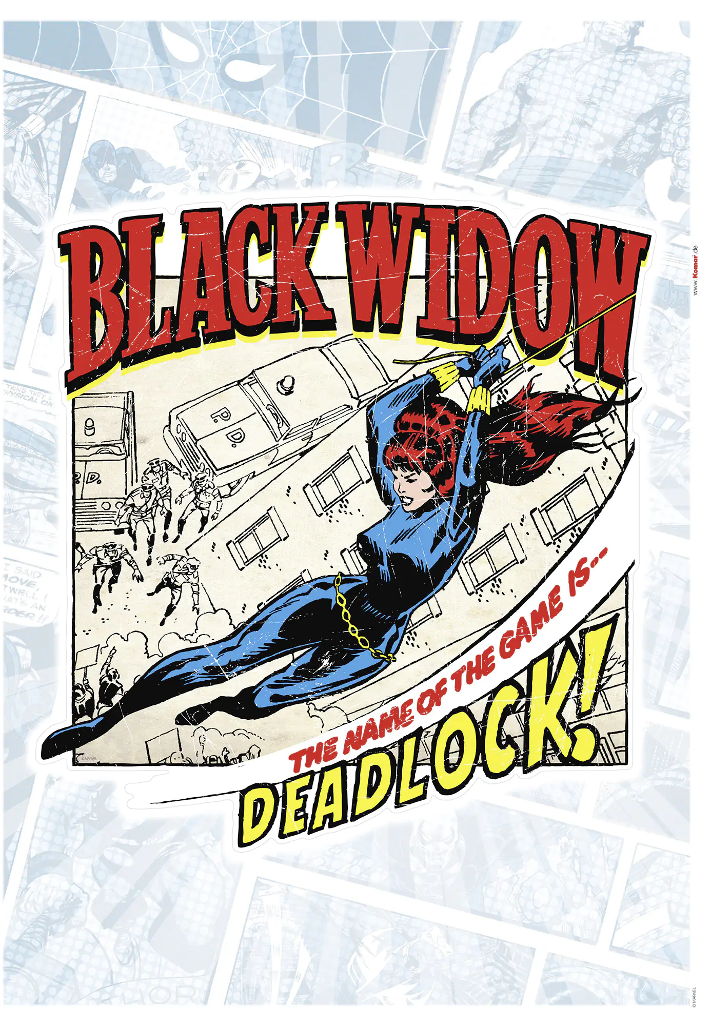 Komar Dekosticker Black Widow Classic 50 x 70 cm Komar Dekosticker Black Widow Classic 50 x 70 cm