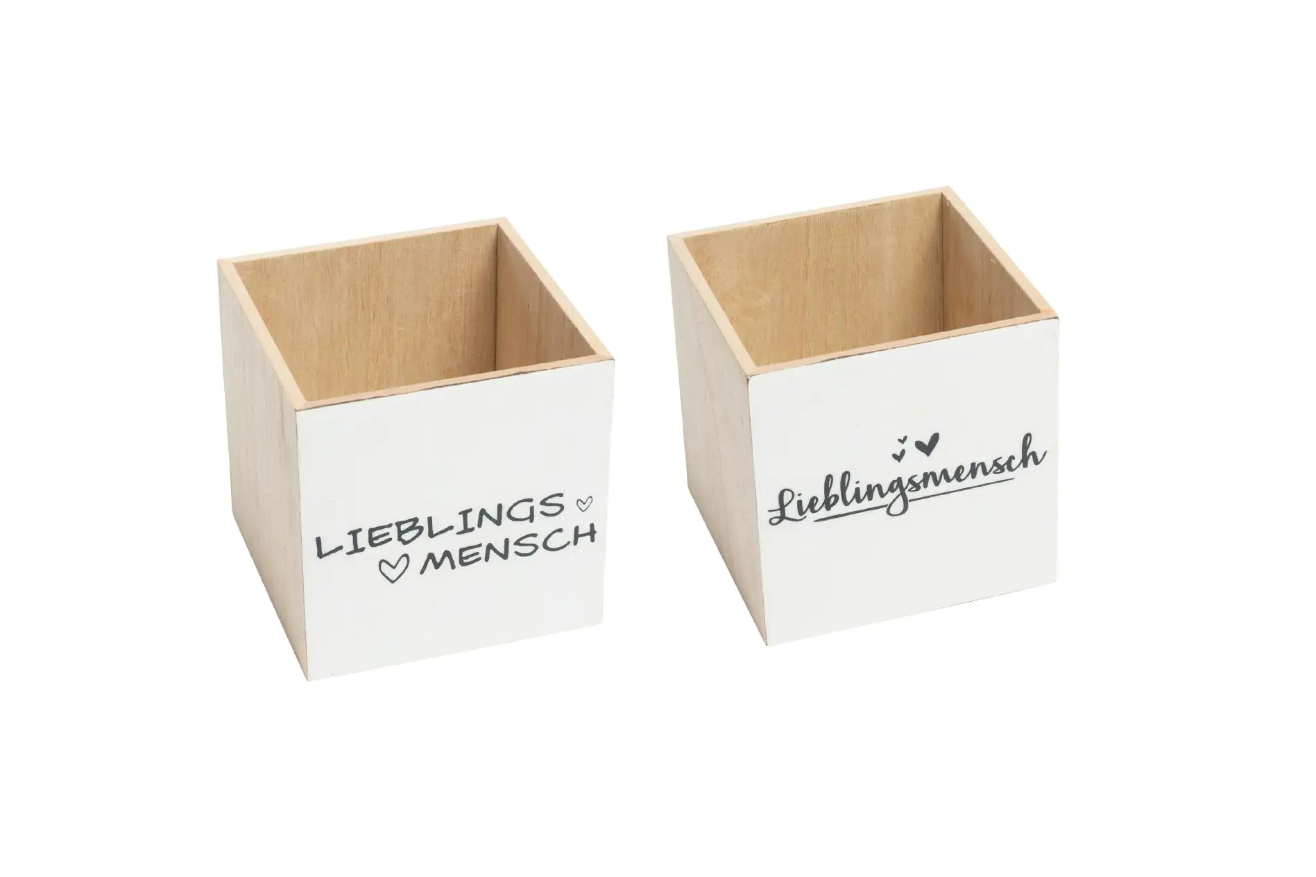 Freese Holz-Box, lasiert Lieblingsmensch weiß/schwarz 12 x 12 x12 cm Freese Holz-Box, lasiert Lieblingsmensch weiß/schwarz 12 x 12 x12 cm