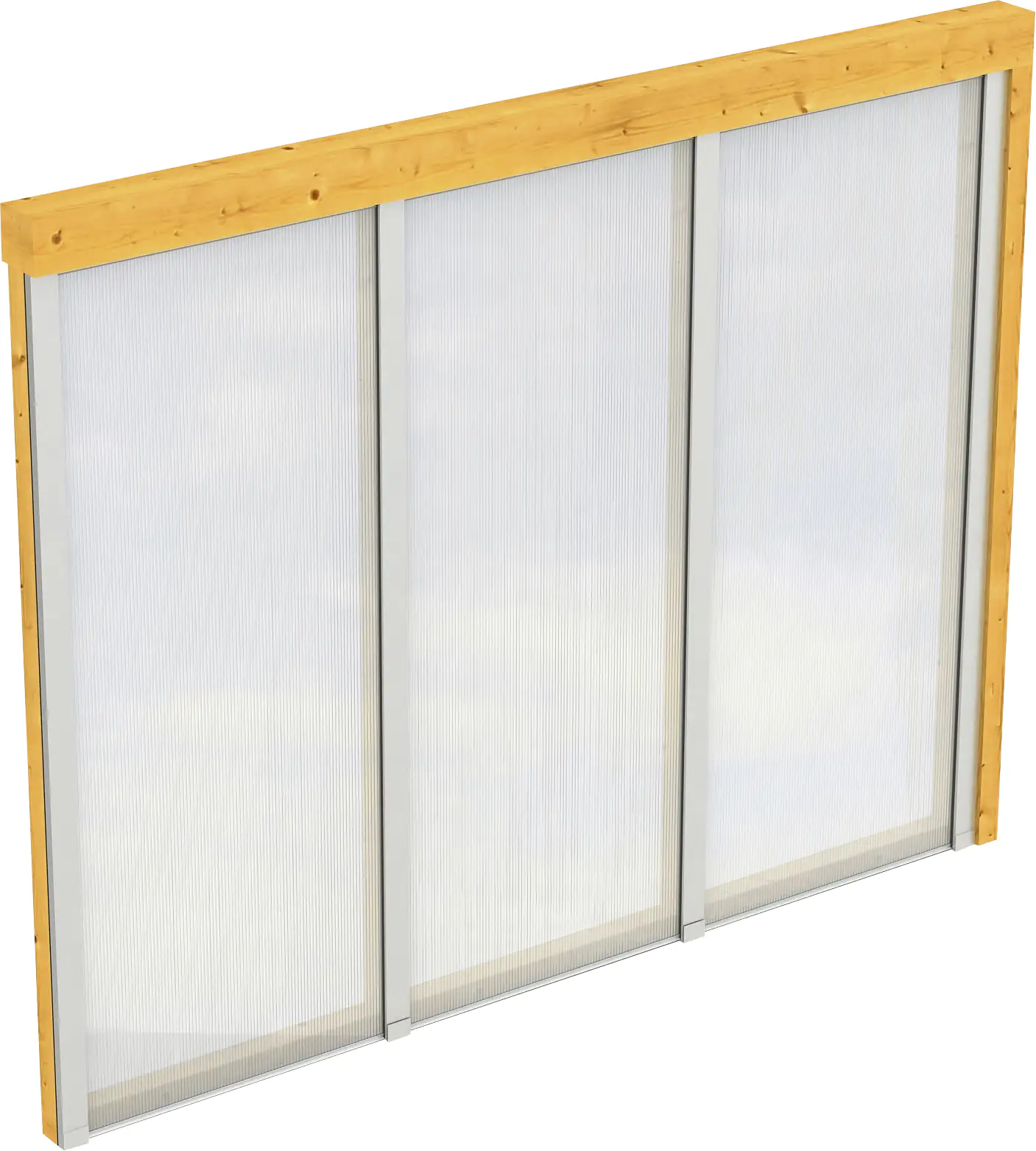 SKAN HOLZ Seitenwand m. Polycarbonatplatten 255 x 200 cm, Fichte