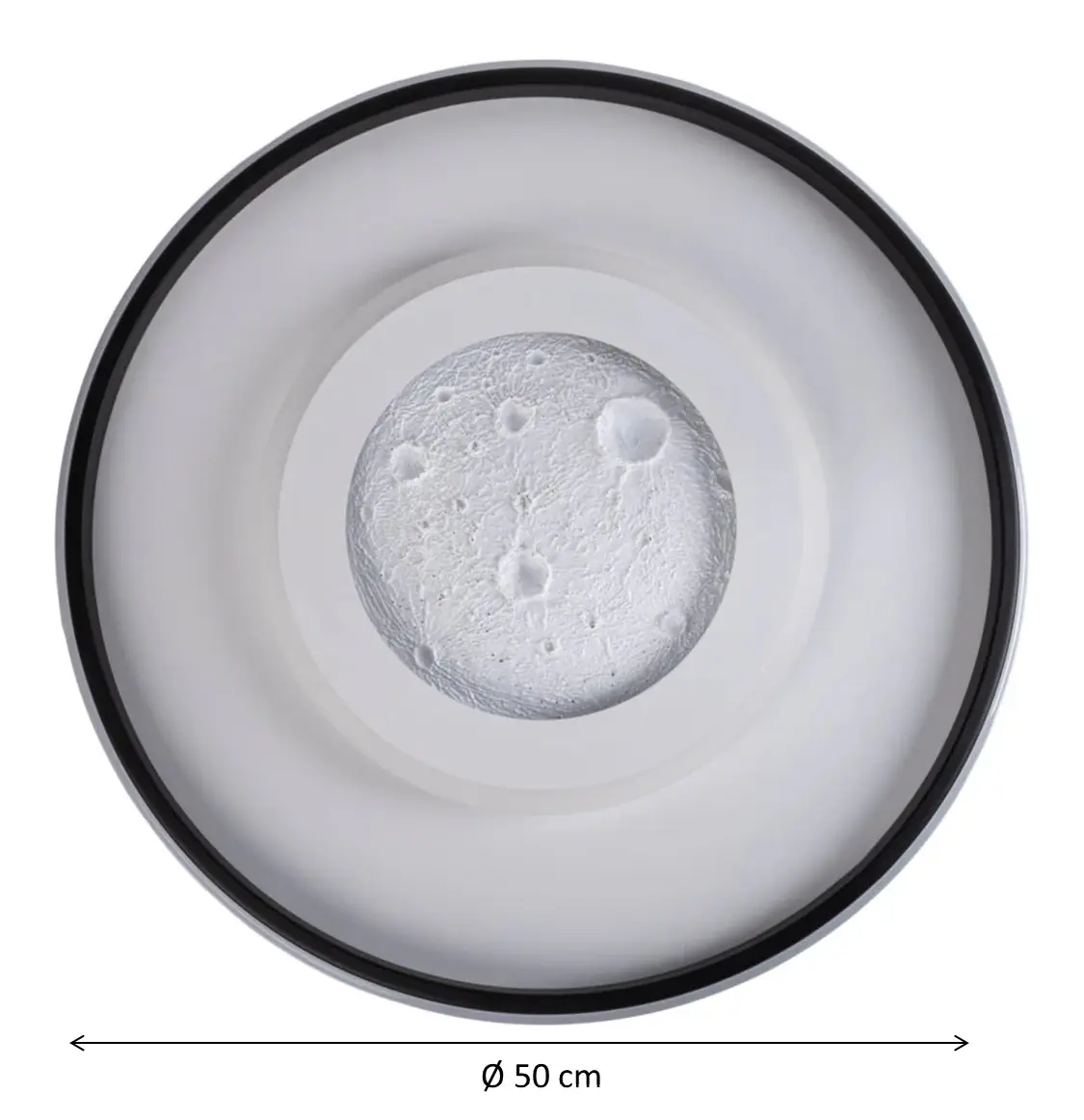 Light & More LED Deckenleuchte mit Mondstruktur Ø 50 cm