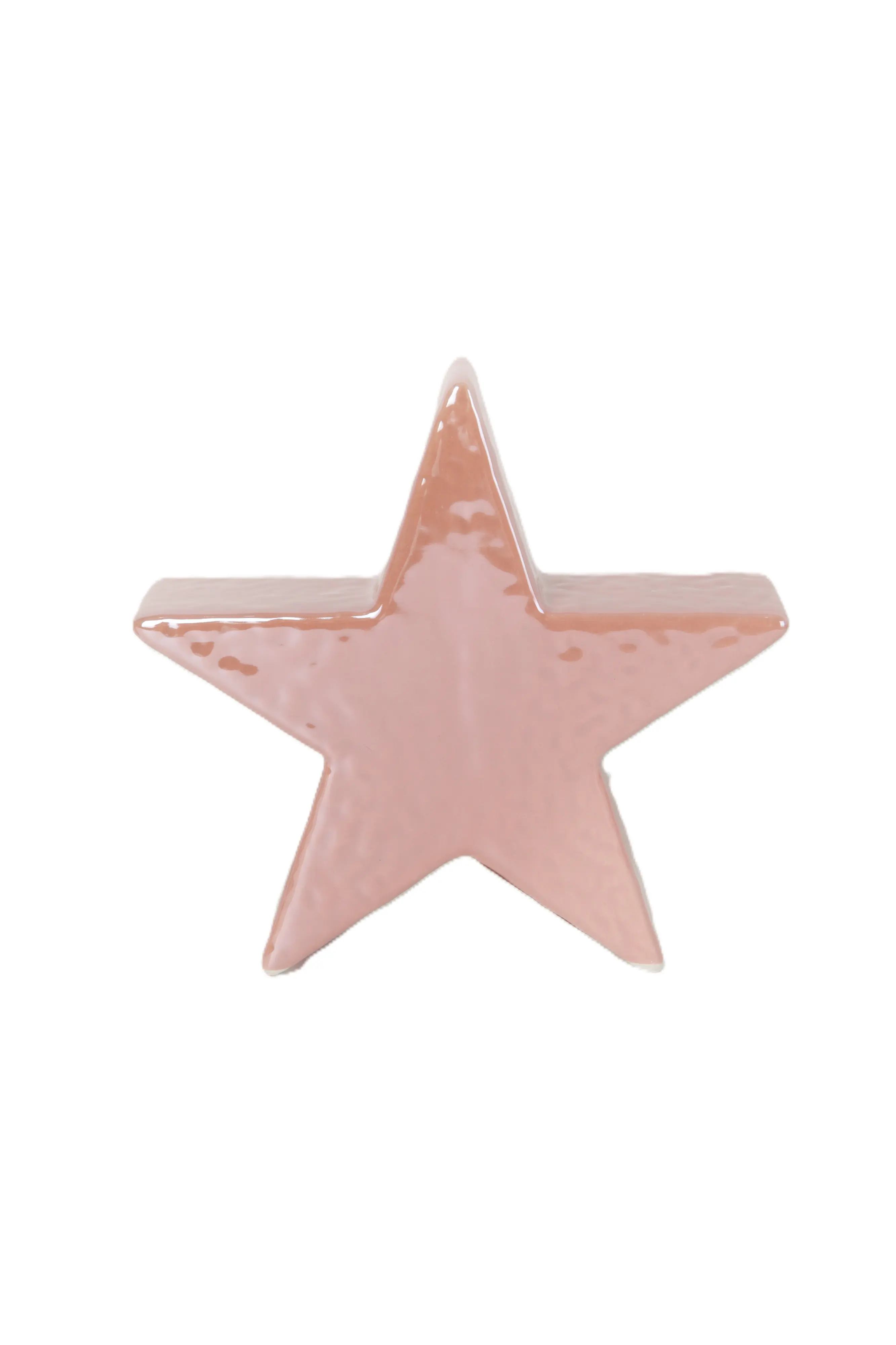 TrendLine Deko Stern Keramik 13 x 4,2 x 12 cm pink