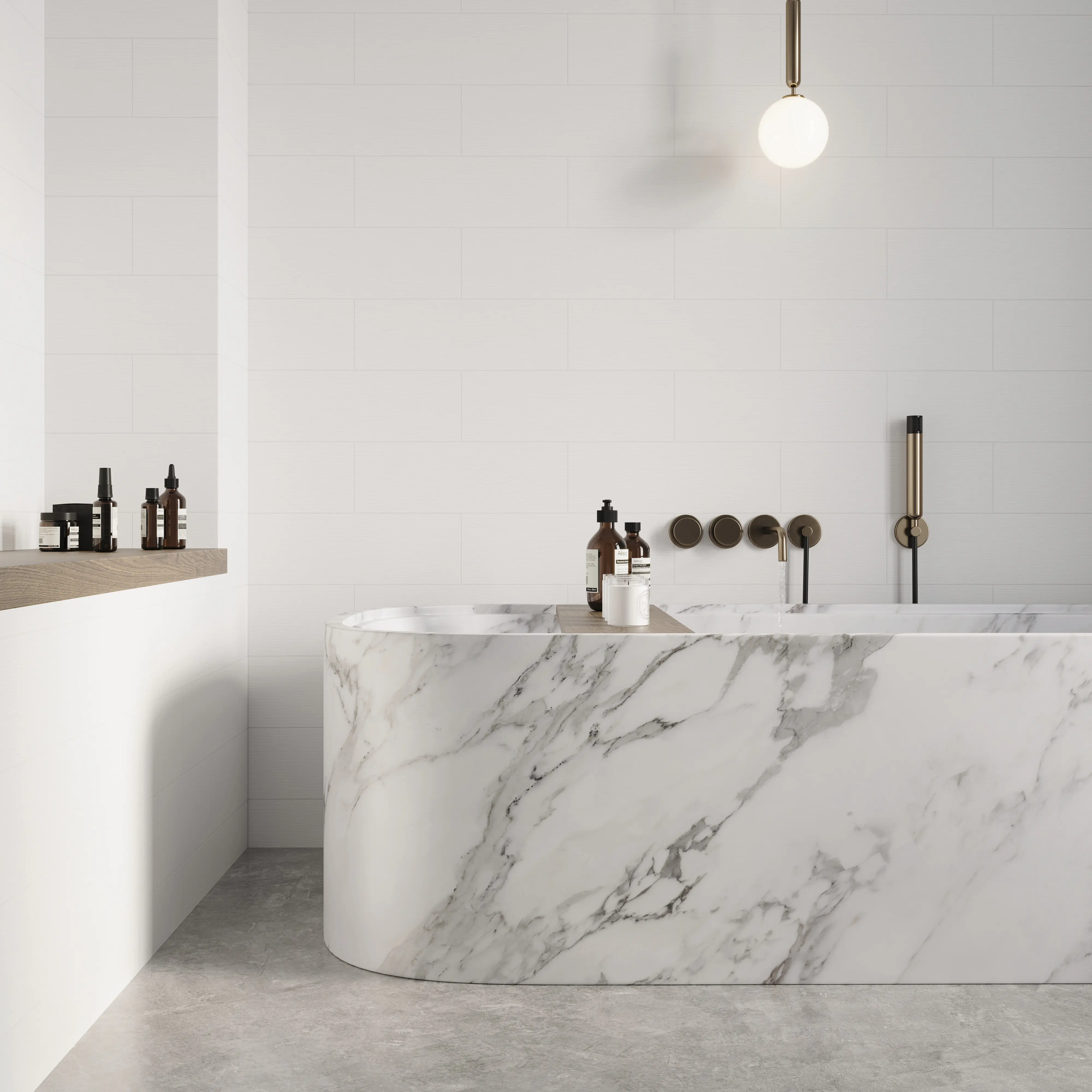 Wandfliese Candice 15 x 45 cm weiß