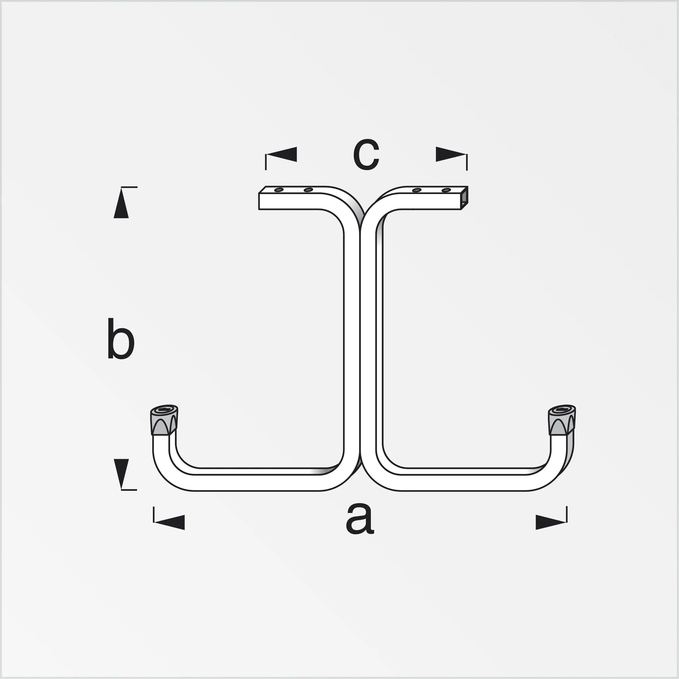 alfer T-Deckenhaken 410 mm 410 x 295 x 200 mm Stahl verzinkt Kappe rot