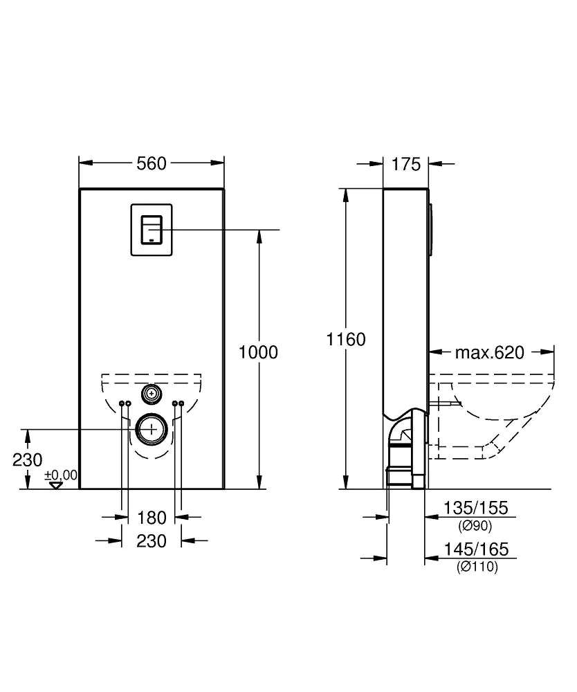 4005176383243_5 Grohe Solido Monobloc mit Schnellverstellung und Höhensicherung