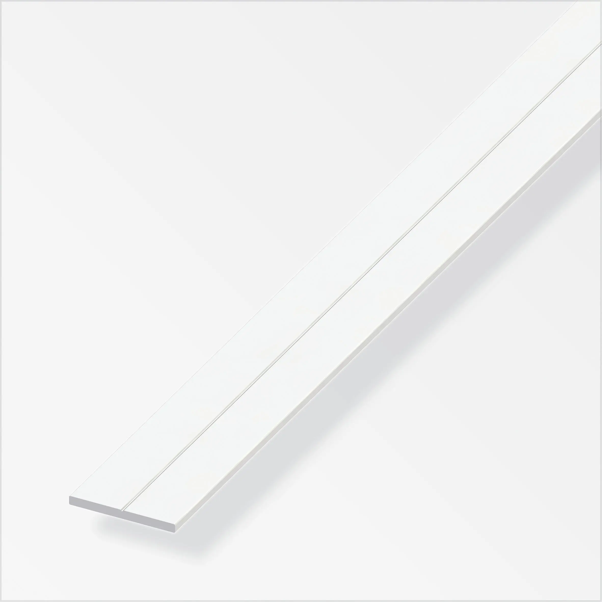 alfer Flachprofil PVC glatt weiß