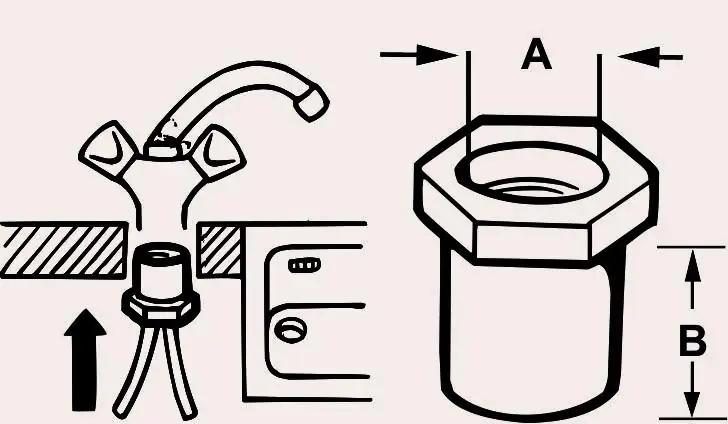 Cornat Verlängerungshülse für Spültischarmatur
