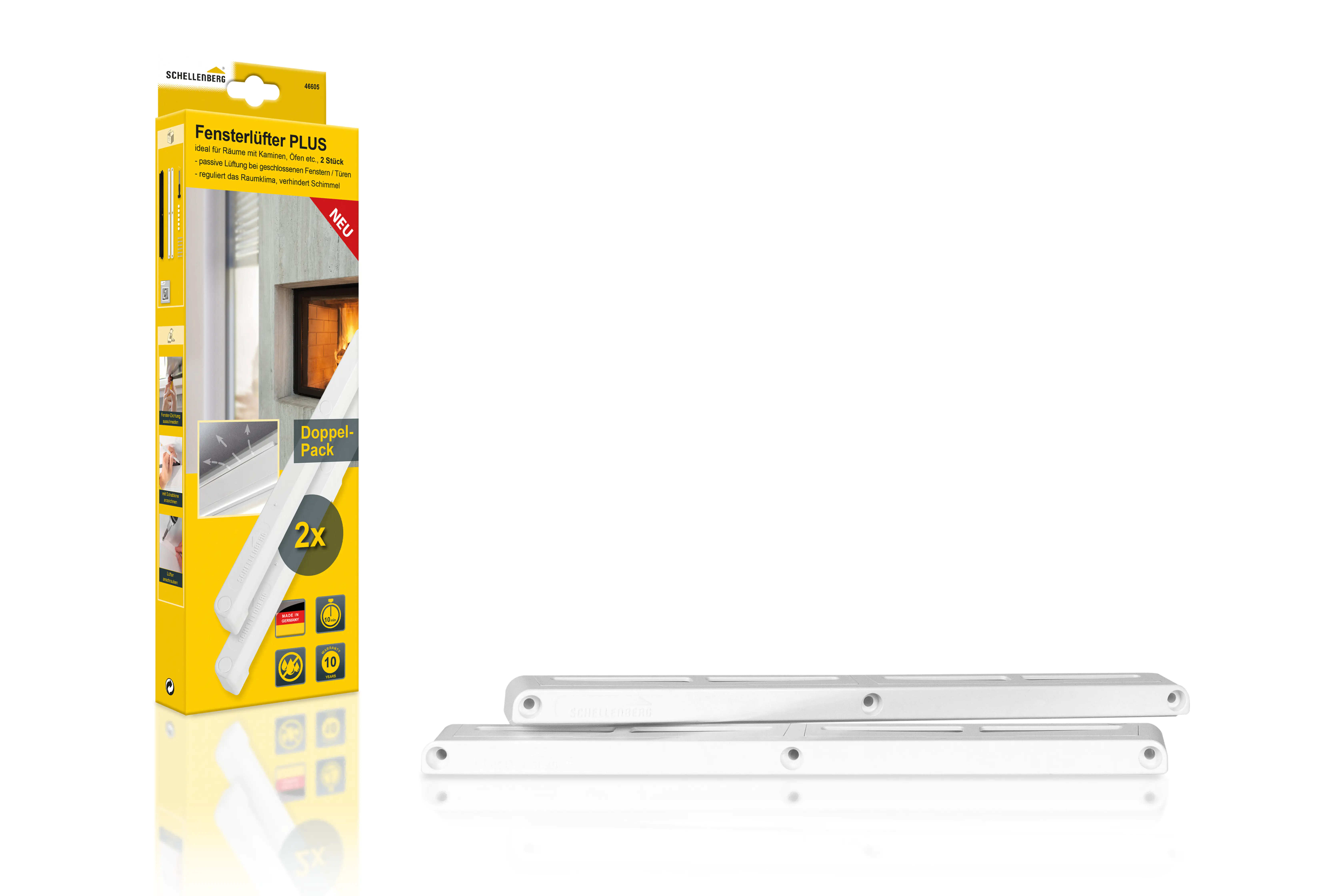Schellenberg Fensterfalzlüfter Plus weiß Starterset